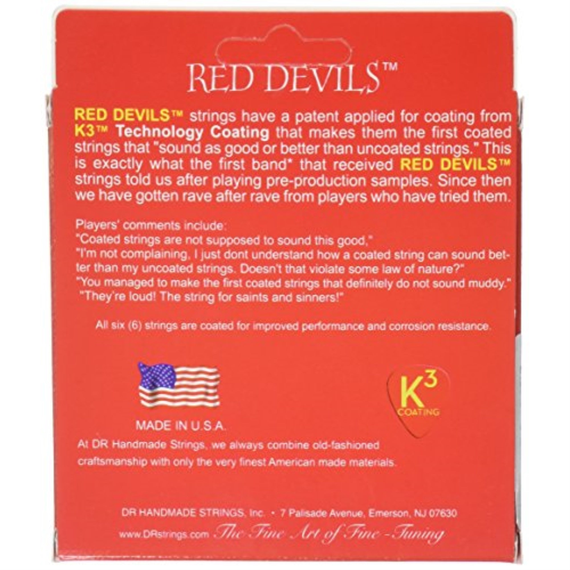 RED DEVILS - RED Colored Electric Guitar Strings: Medium to Heavy 10-52