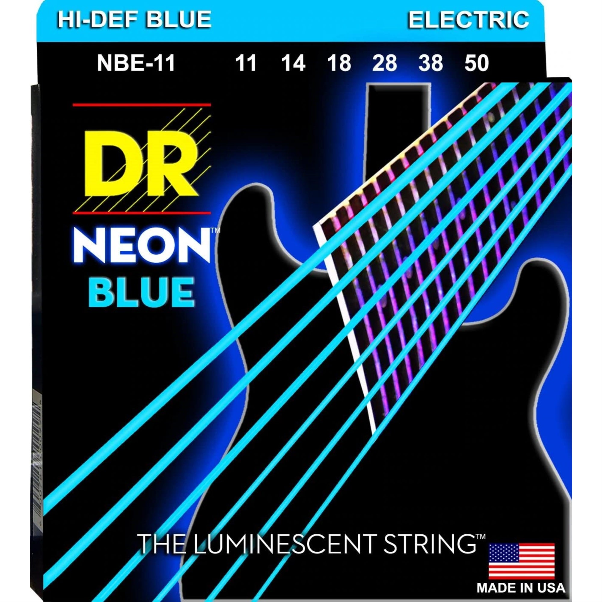 Dr Hi-Def Neon Blue Electric Heavy, Strings (Nbe11)