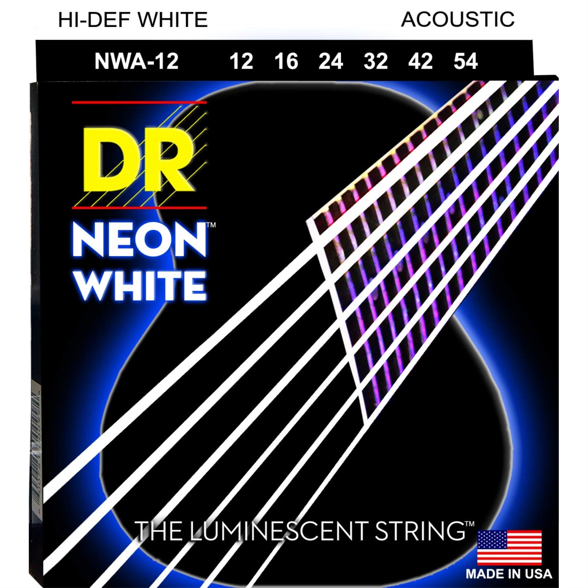 Dr Strings Hi-Def Neon Acoustic Guitar Strings (Nwa-12)