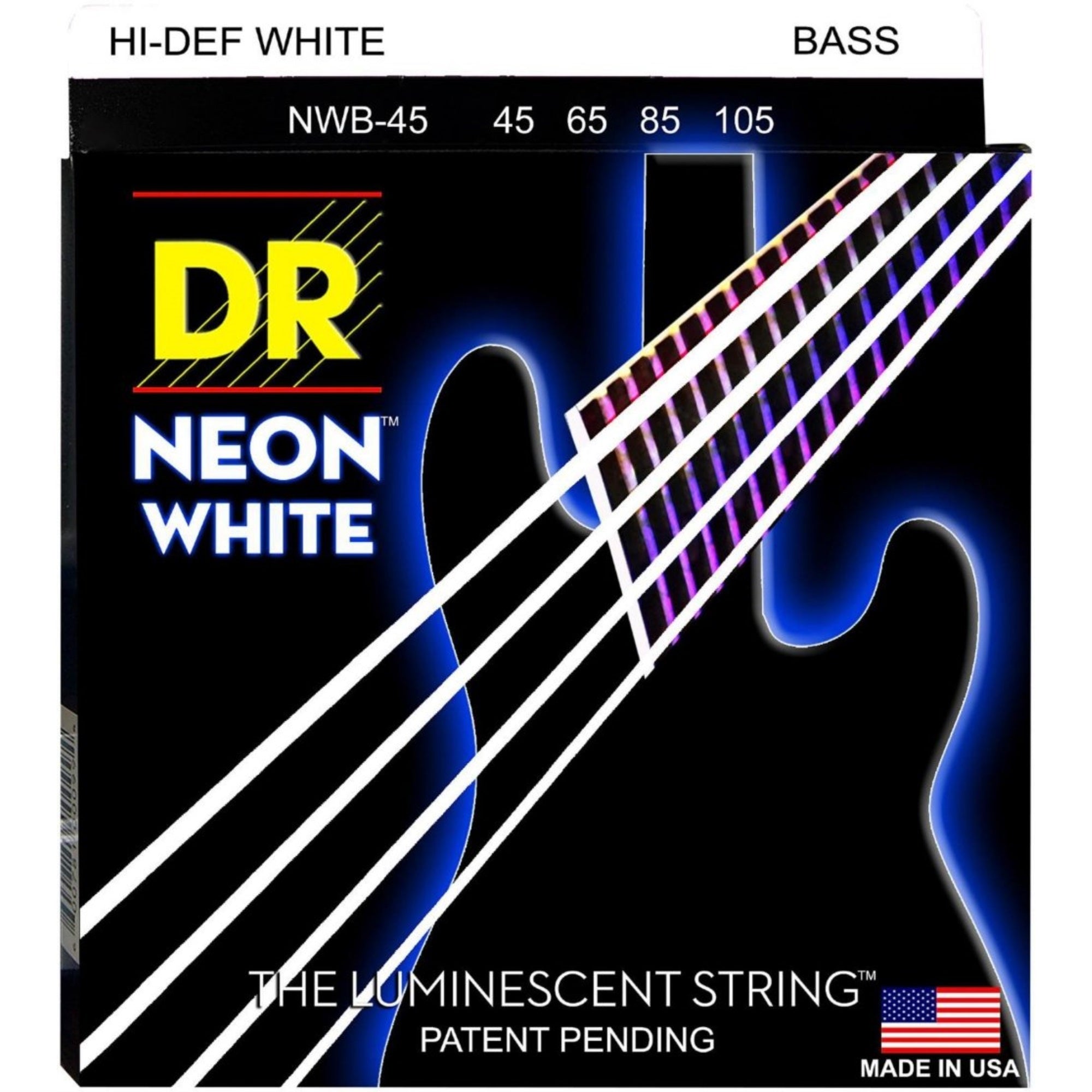 Dr Strings Hi-Def Neon, Bass Guitar Strings (Nwb5-45)