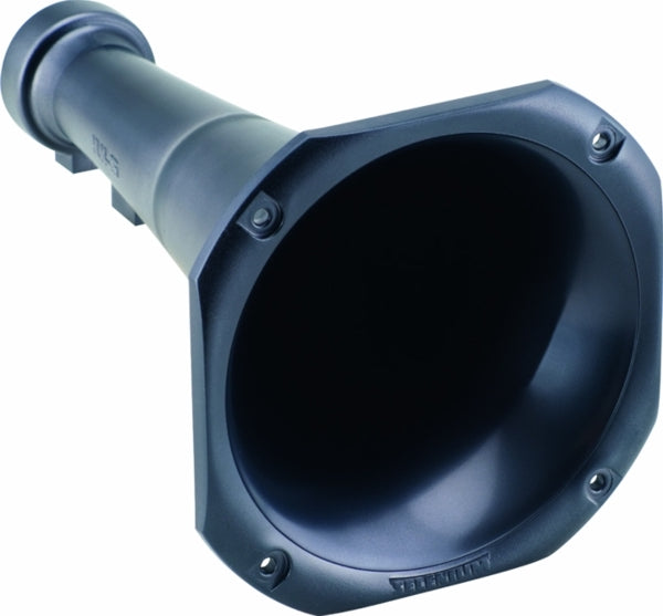 Plastic exponential screw on replacement horn. Compact size, flat front. 25 mm (1-in) throat