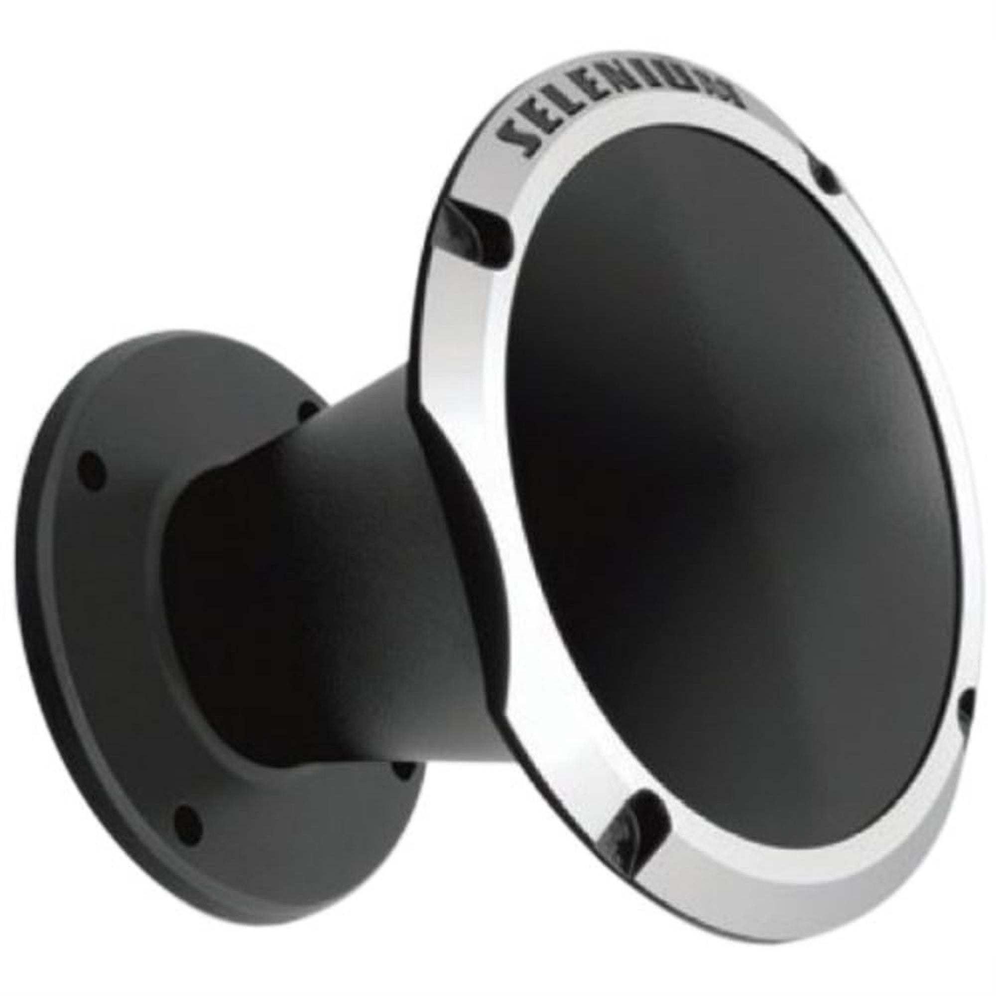 Horn flare for bolt on drivers with 2-in throat Black with Silver Trim