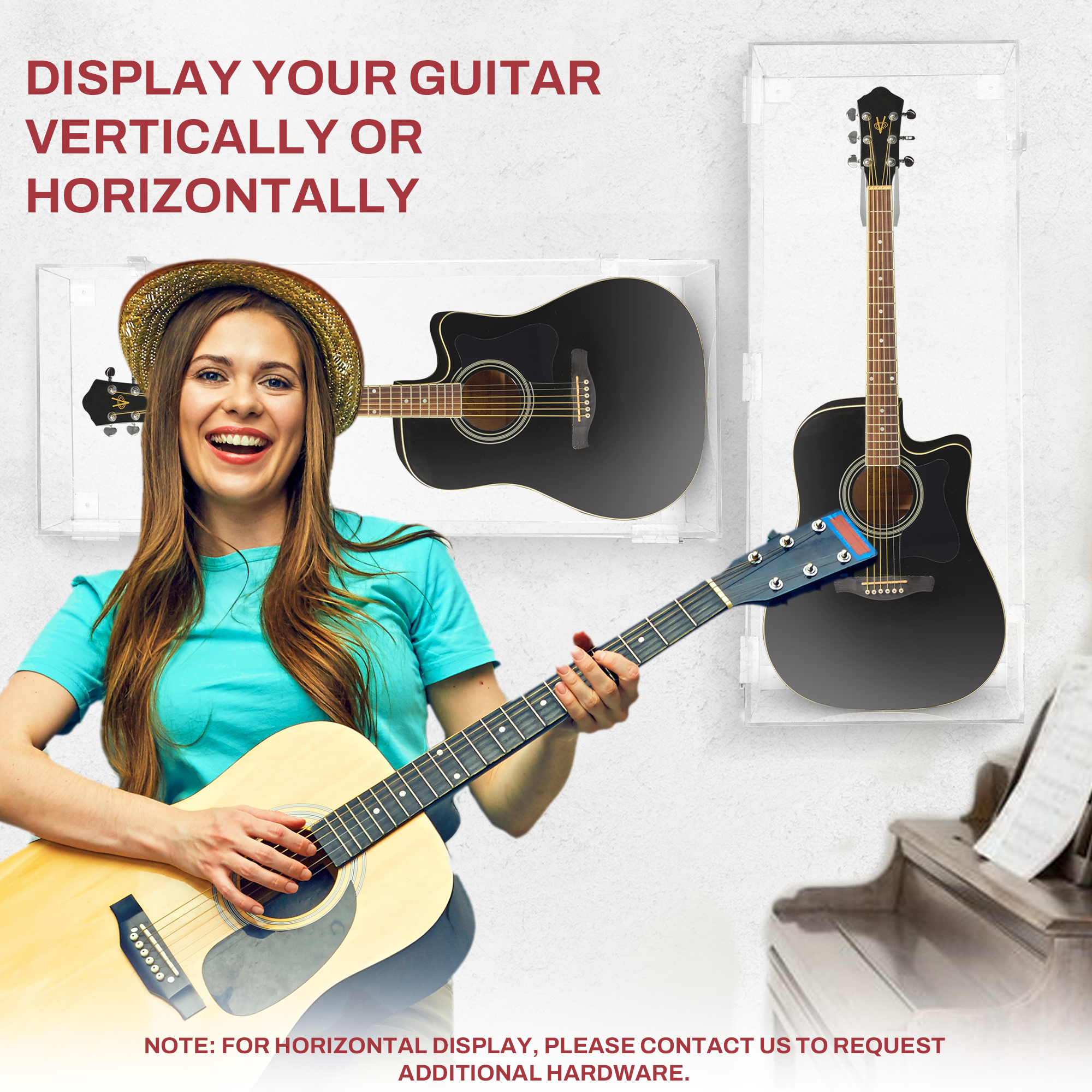 Acoustic Guitar Display Case - Fully Acrylic