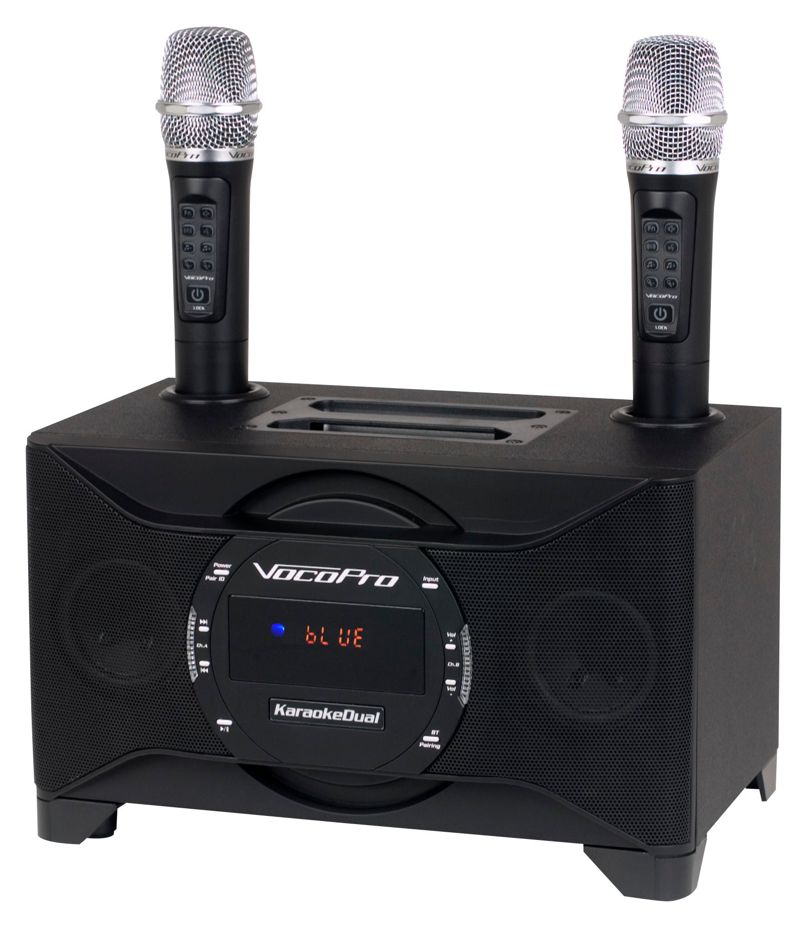 KaraokeDual - 100W tablet/Smart TV Karaoke System with Dual wireless mics & Vocal Eliminator