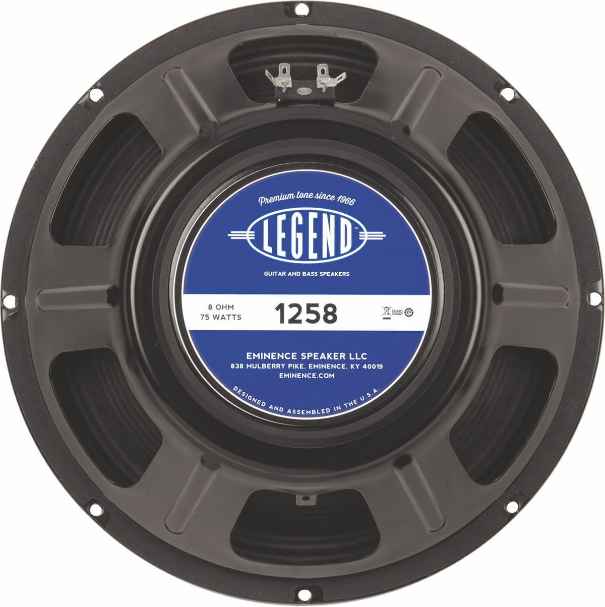 12-In Guitar Speaker, 75W, 8 Ohms W/Copper Voice Coil