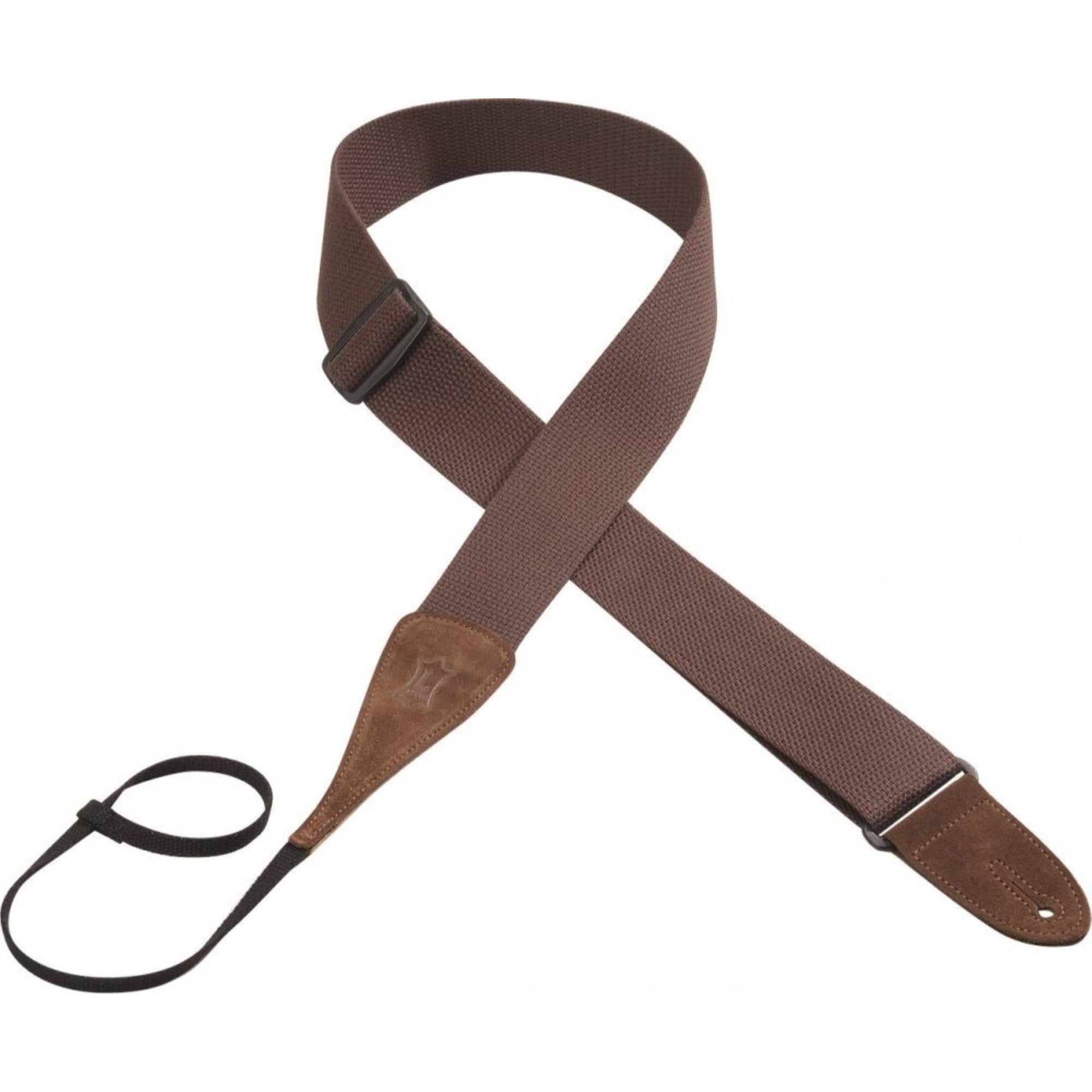Levys Leathers 2 Cotton Strap For Resonator Style Guitars With Headstock Loop And Tri-Glide Height Adjustment; Brown (Mc8A-Brn)