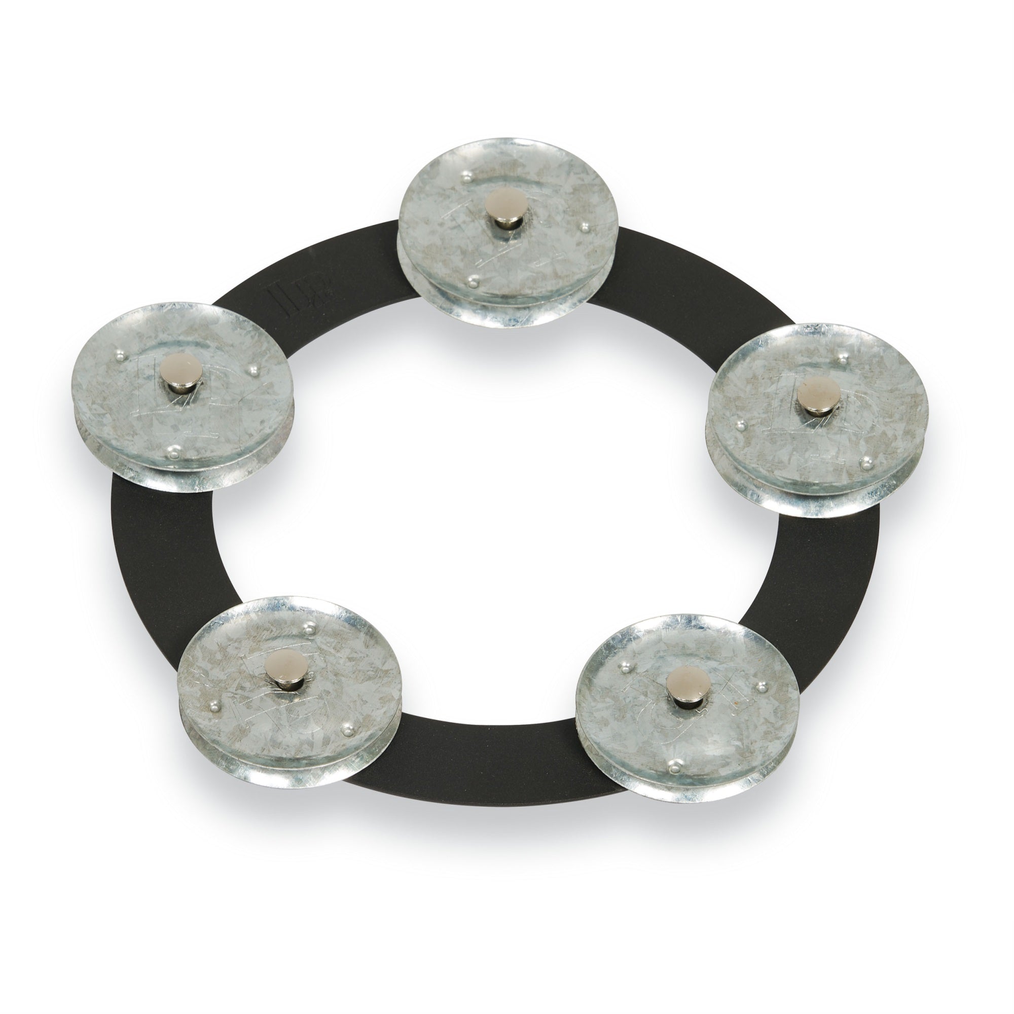 6IN TAMBO-RING BLACK SAND W/GALV JINGLE