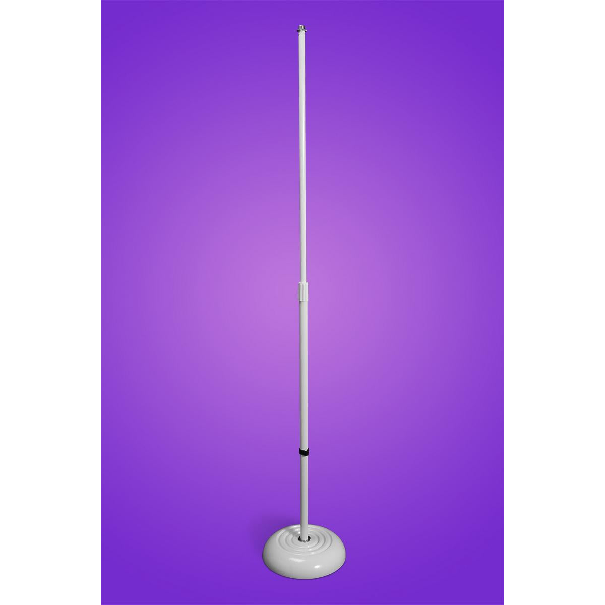 Round Base Mic Stand, White