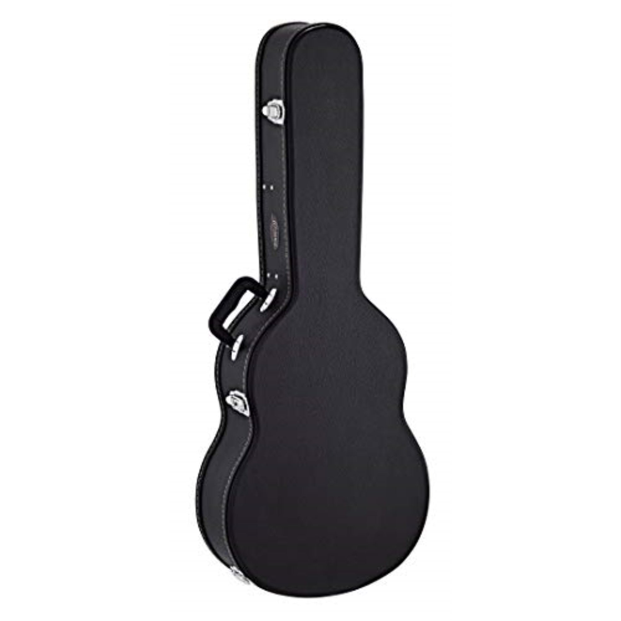 Acoustic Dreadnought Guitar Economy Hardshell Case - 15 Mm Velvet Padding - Black With Chrome Hardware