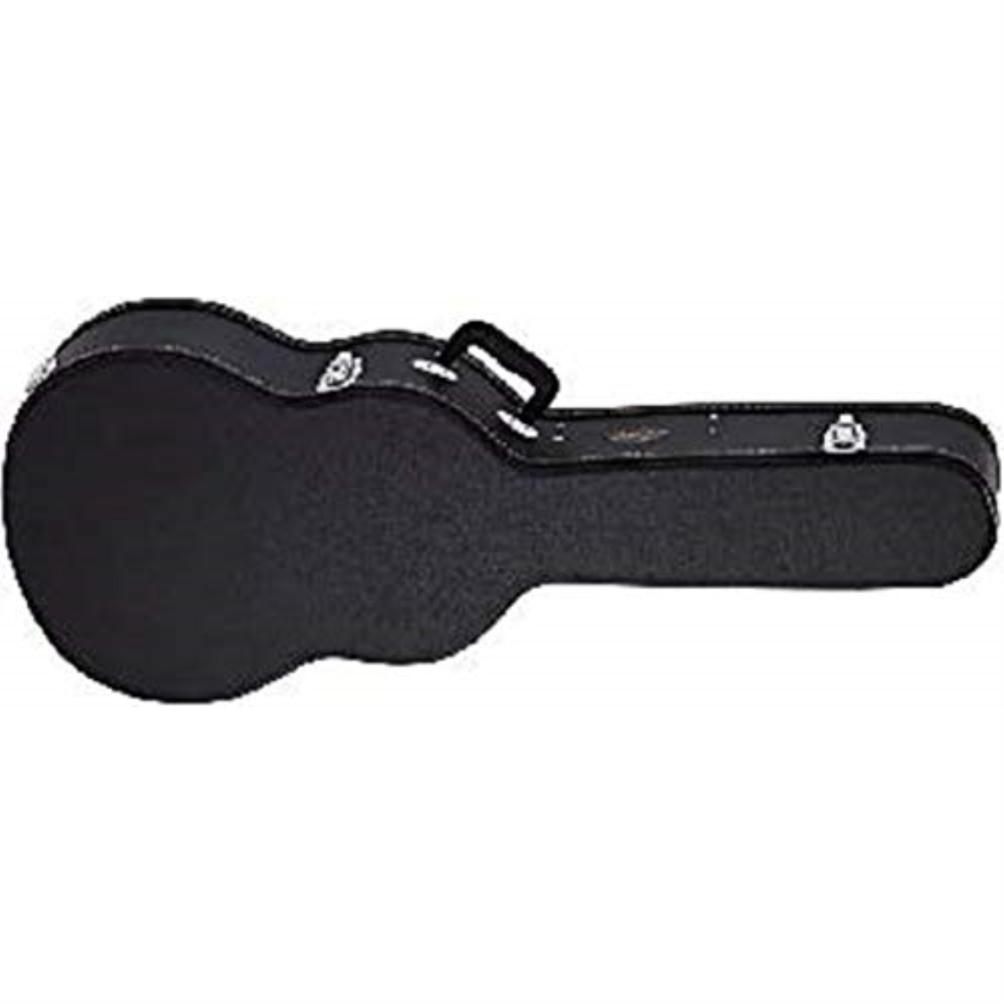 3/4 Classical Guitar Economy Hardshell Case - 15 Mm Velvet Padding - Black With Chrome Hardware