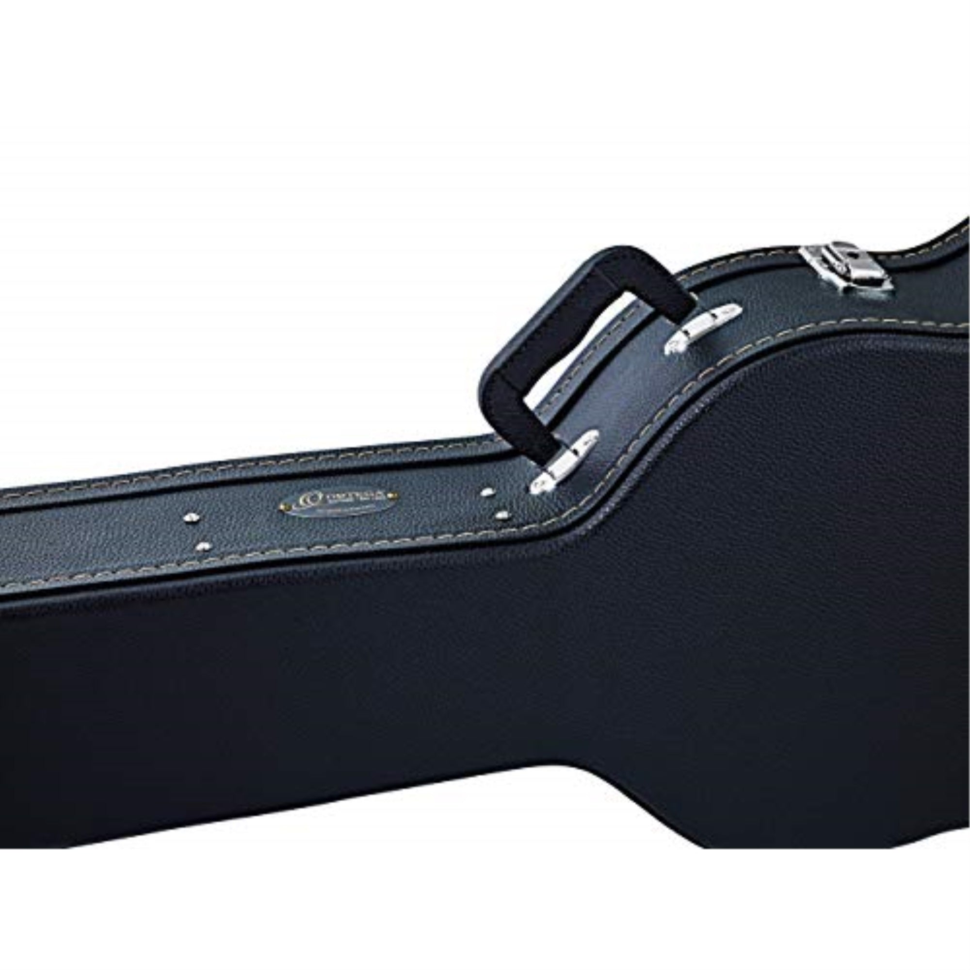 Thinline Classical Guitar Economy Hardshell Case - 15 mm Velvet Padding - Black with Chrome Hardware