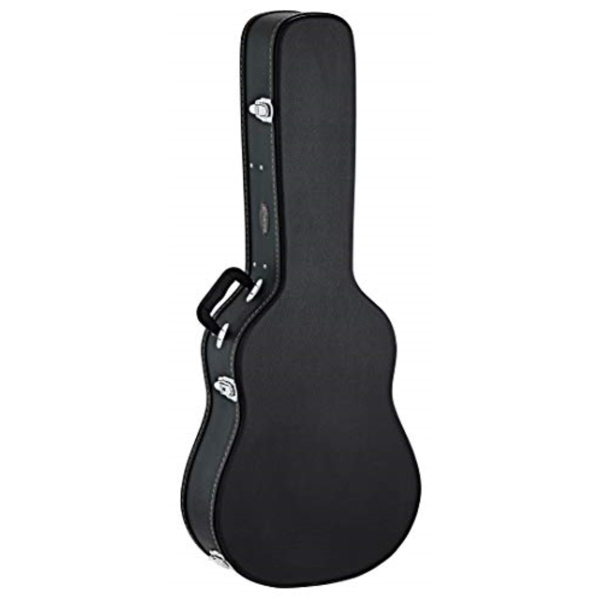 Full Size Classical Economy Hardshell Case - 15 Mm Velvet Padding - Black With Chrome Hardware