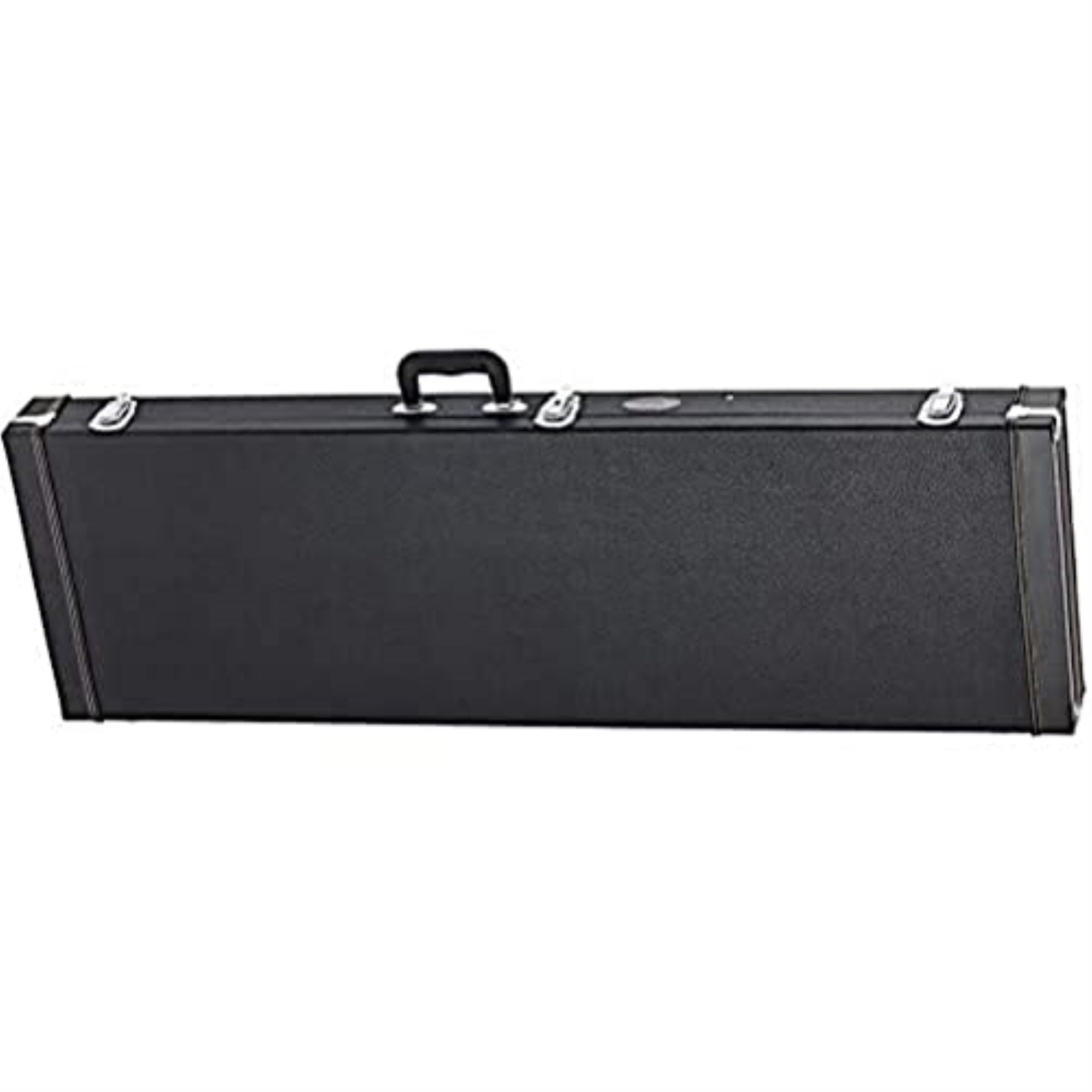 Rectangular Electric Bass Guitar Economy Hardshell Case - 15 Mm Velvet Padding - Black With Chrome Hardware
