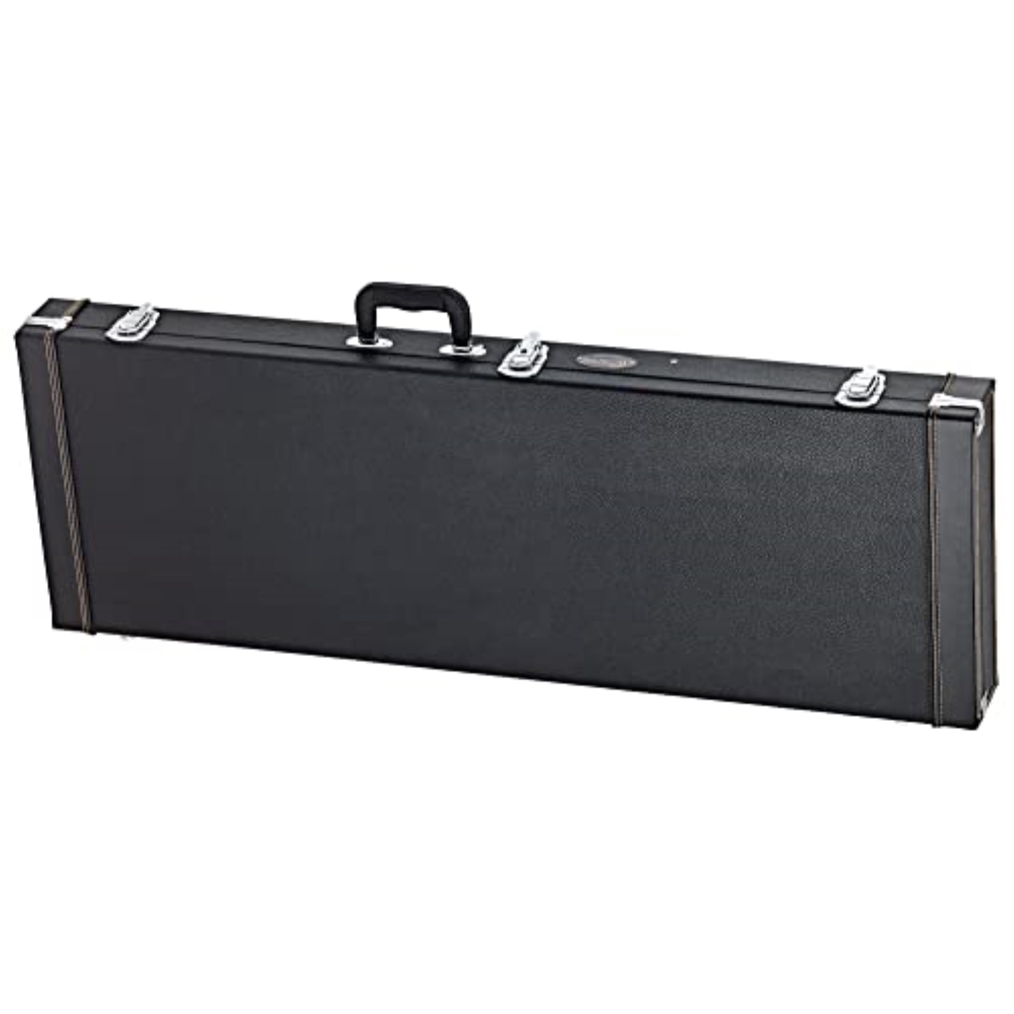 Rectangular Electric Guitar Economy Hardshell Case - 15 Mm Velvet Padding - Black With Chrome Hardware