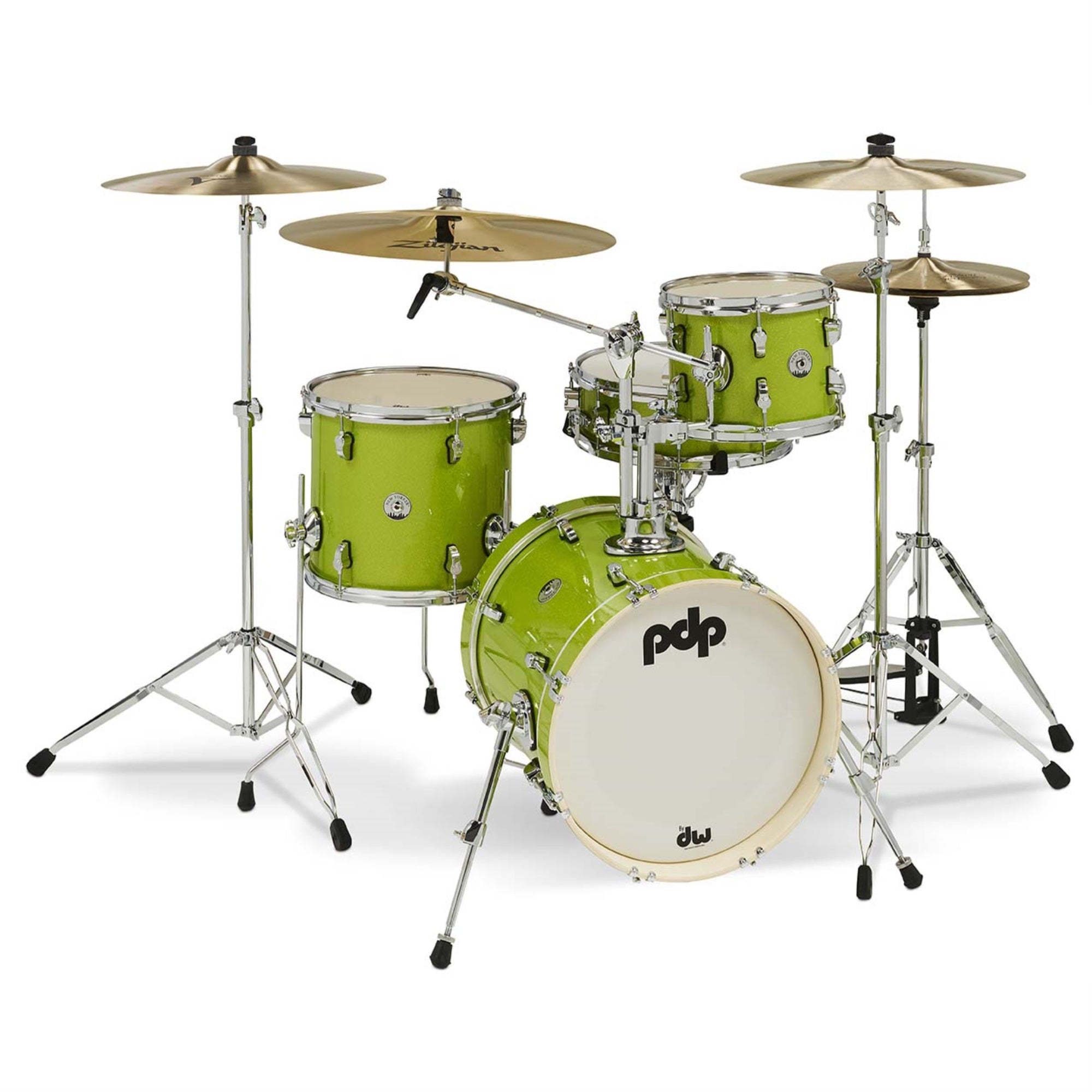 NY Electric Green Sparkle CR HW 4PC