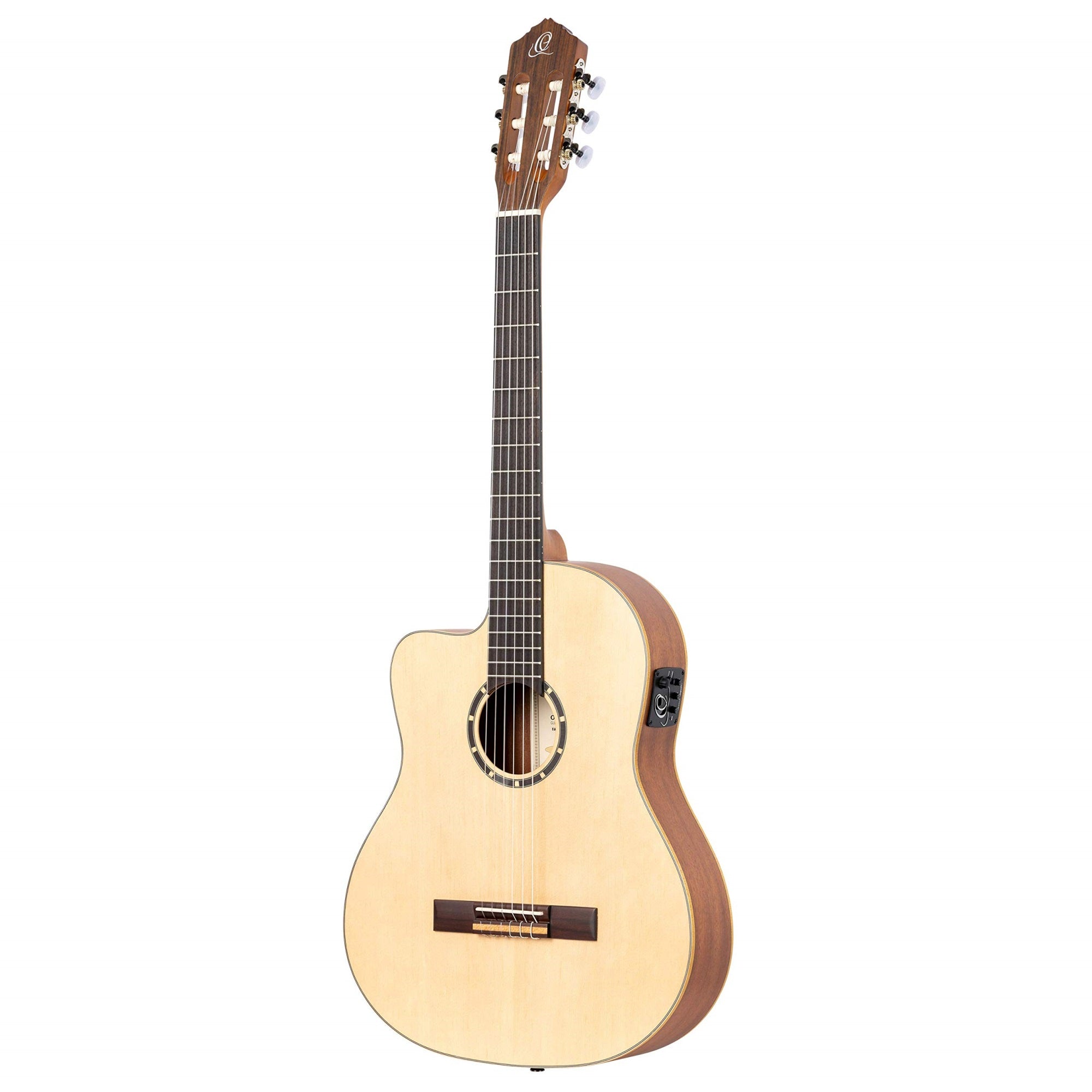 Family Series Thinline Acoustic-Electric Left-Handed Nylon Classical 6-String Guitar With Bag
