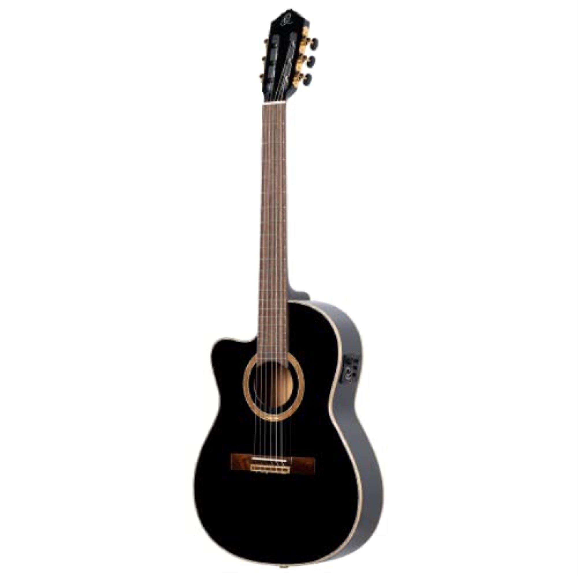 Performer Series Left-Handed Solid Top Thinline Crossover Acoustic-Electric Nylon Classical Guitar With Bag