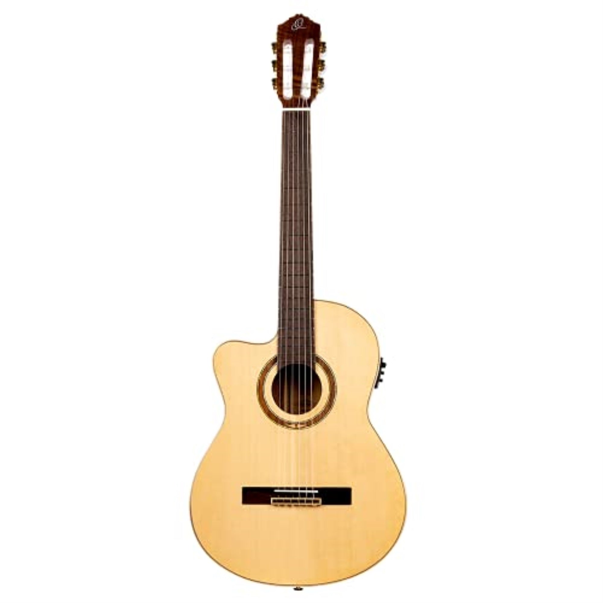 Performer Series Left-Handed Solid Top Slim Neck Acoustic-Electric Nylon Classical Guitar With Bag