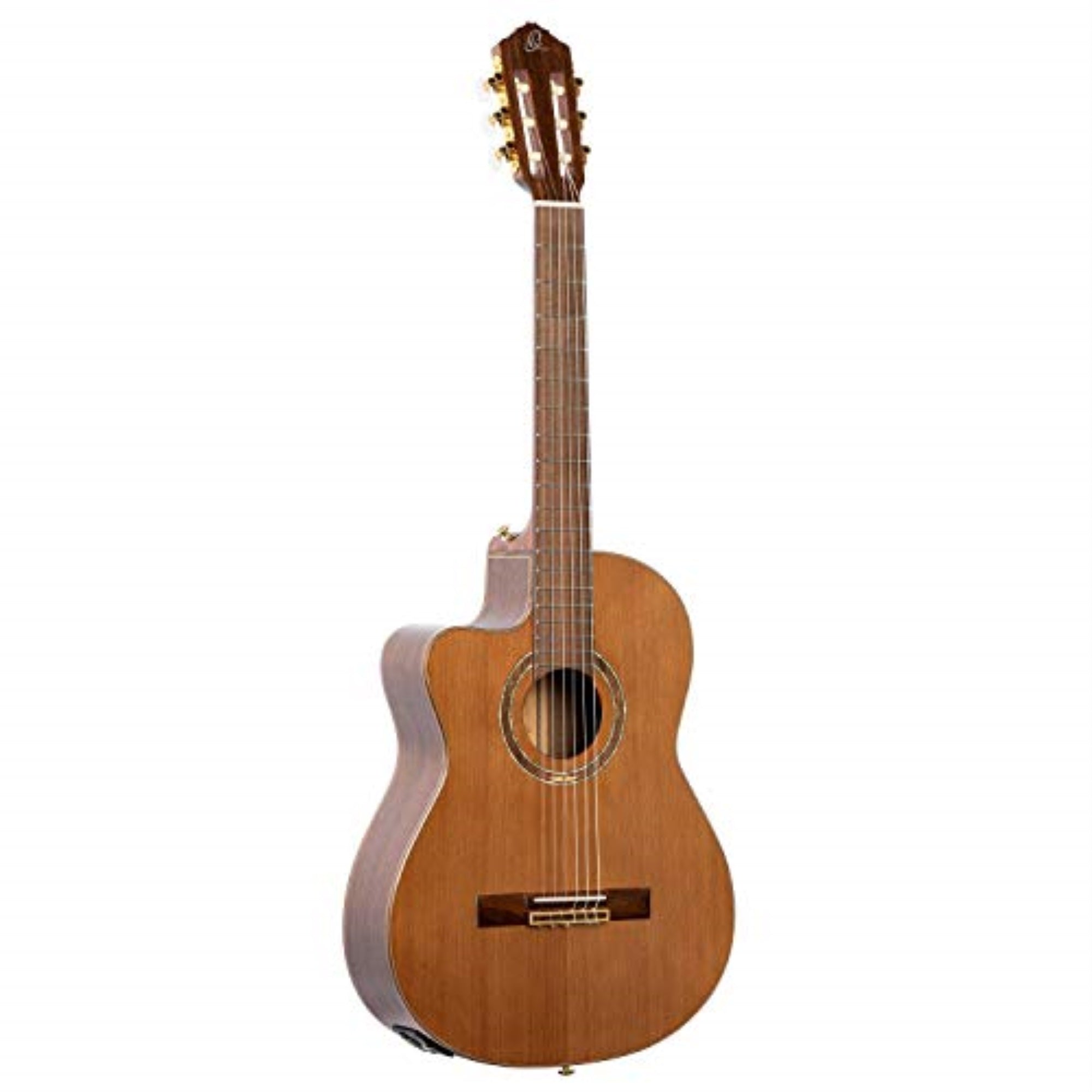 Performer Series Left-Handed Solid Top Medium Neck Acoustic-Electric Nylon Classical Guitar With Bag