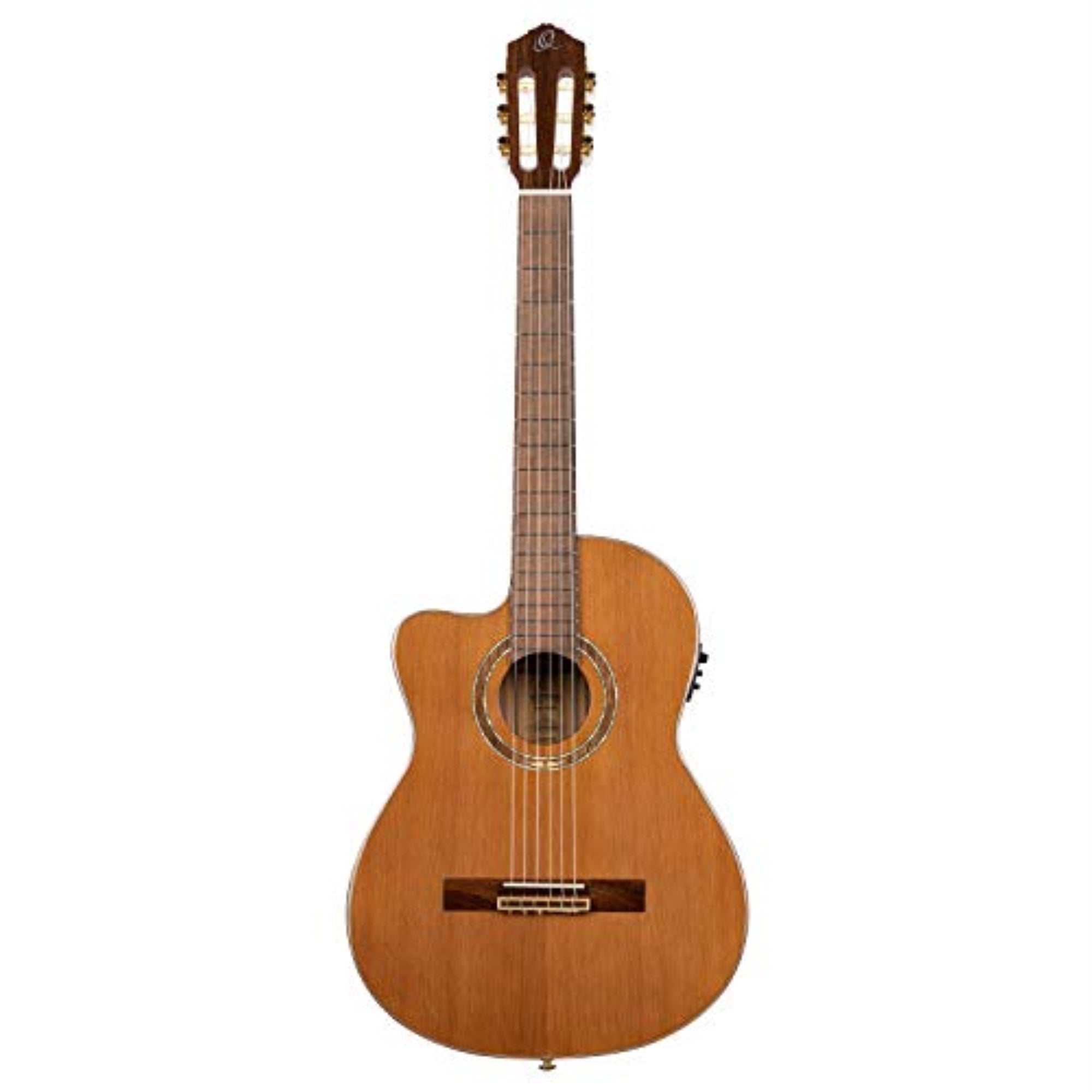 Performer Series Left-Handed Solid Top Medium Neck Acoustic-Electric Nylon Classical Guitar with Bag