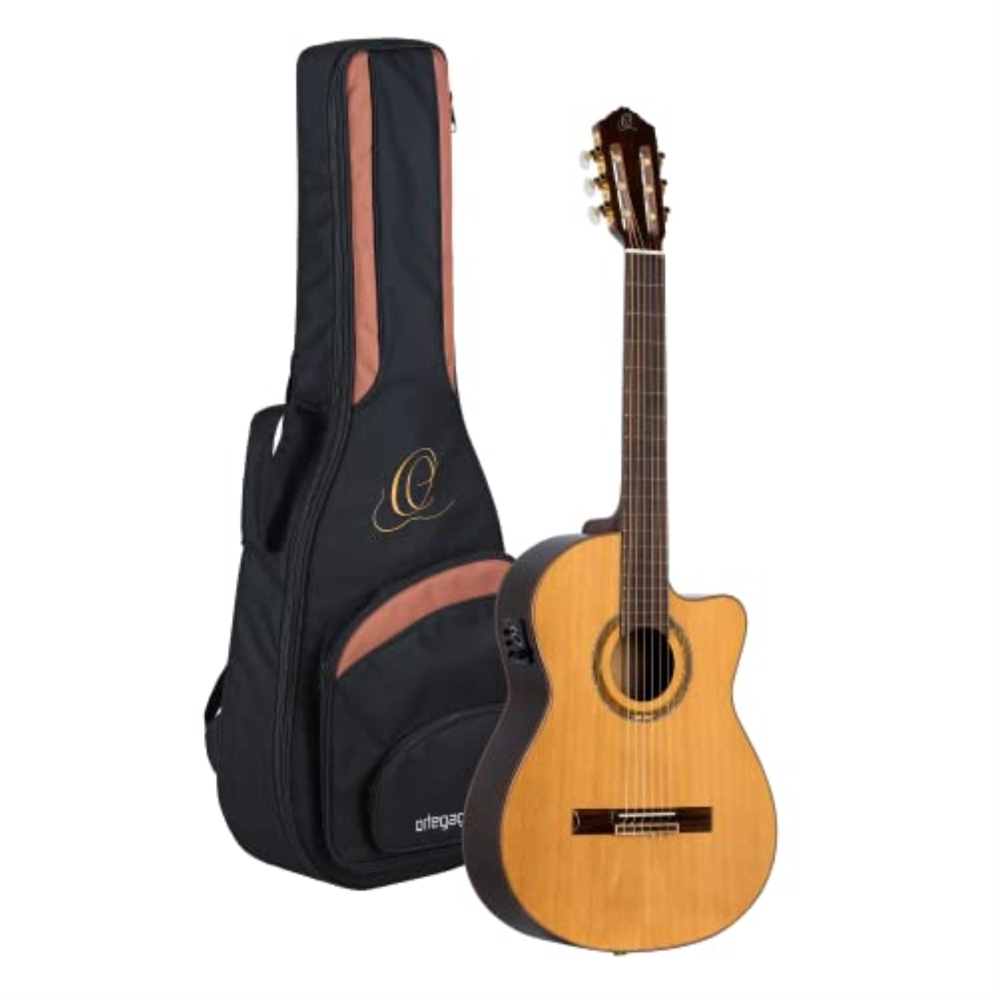 Performer Series Solid Top Medium Neck Acoustic-Electric Nylon Classical Guitar With Bag