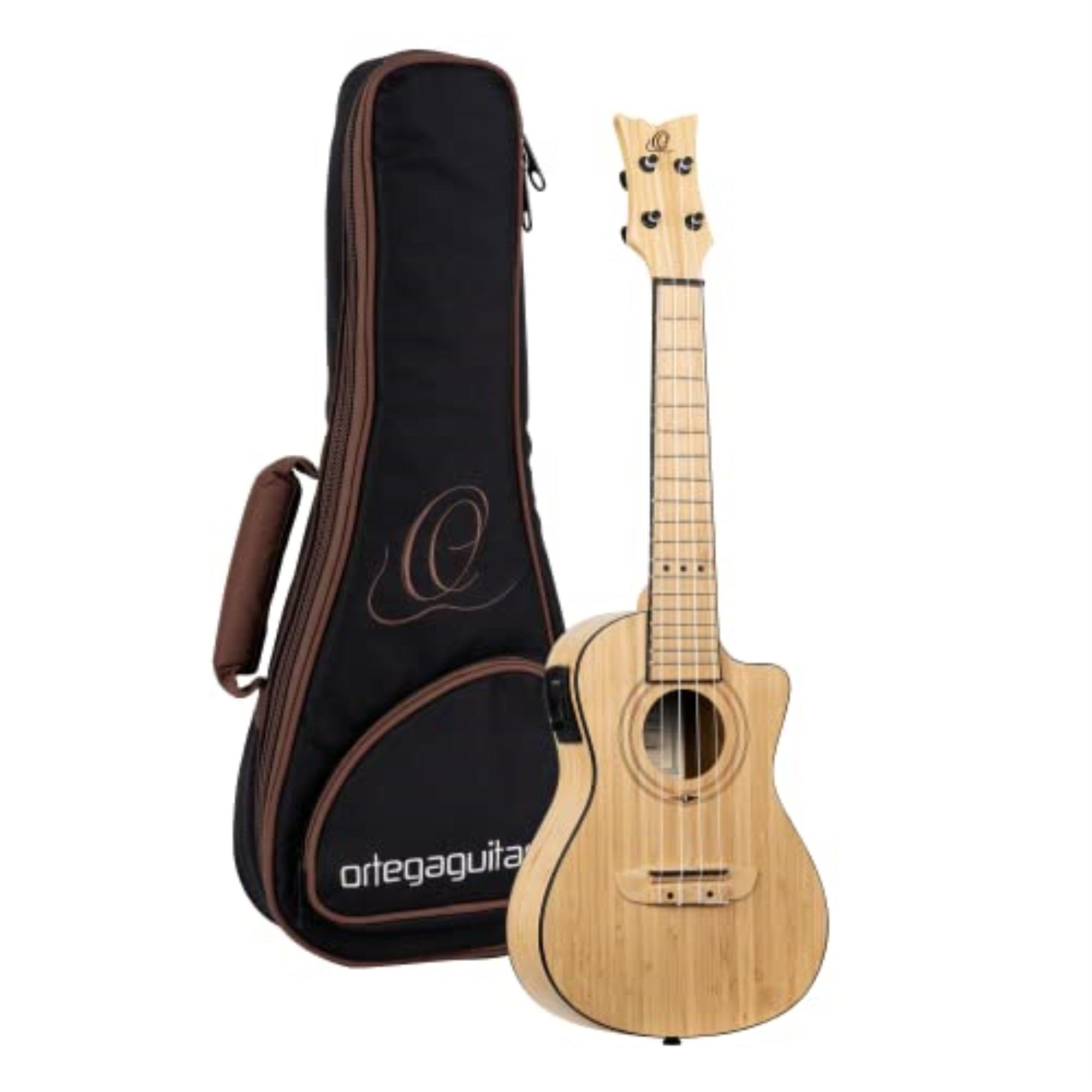 Bamboo Series All Solid Concert Acoustic-Electric Ukulele with Bag
