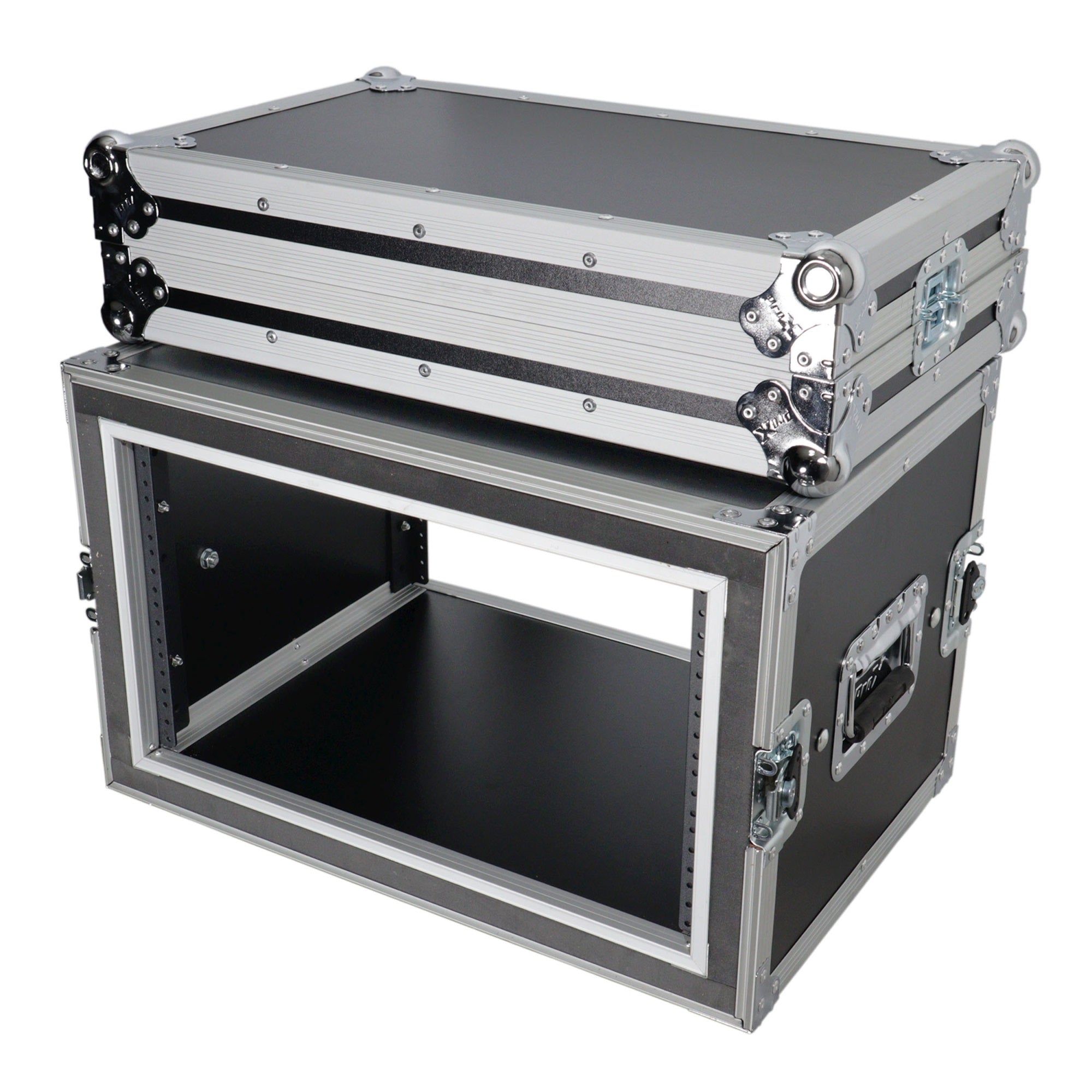 6U Vertical Shockproof Effects Rack 14'' Depth Rail To Rail With Handles