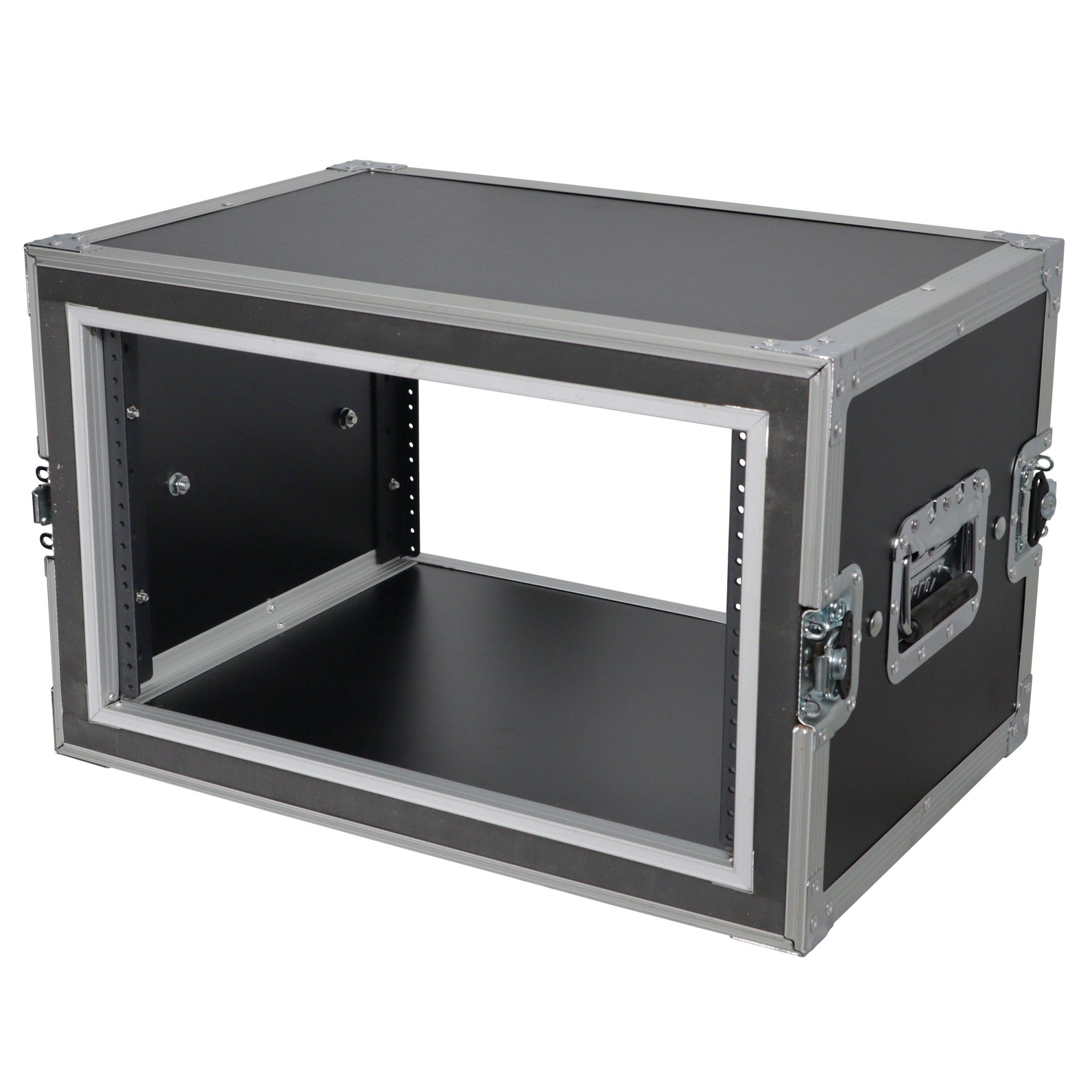 6U Vertical Shockproof Effects Rack 14'' Depth Rail to Rail with Handles