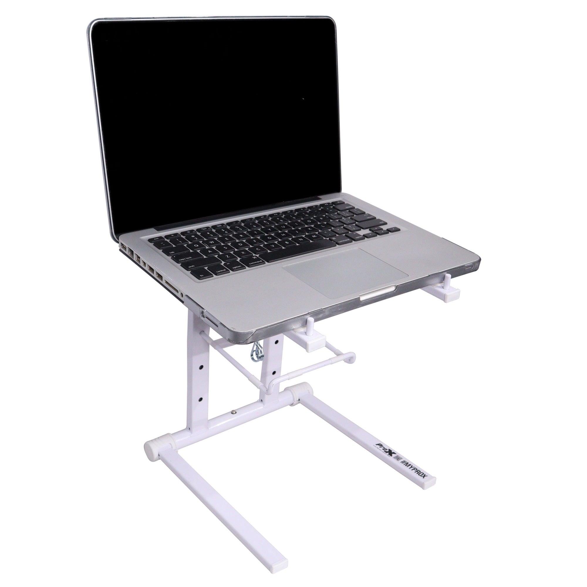 ProX T-LPS600WHITE XO DJ Foldable Laptop Stand with Carrying Bag - White