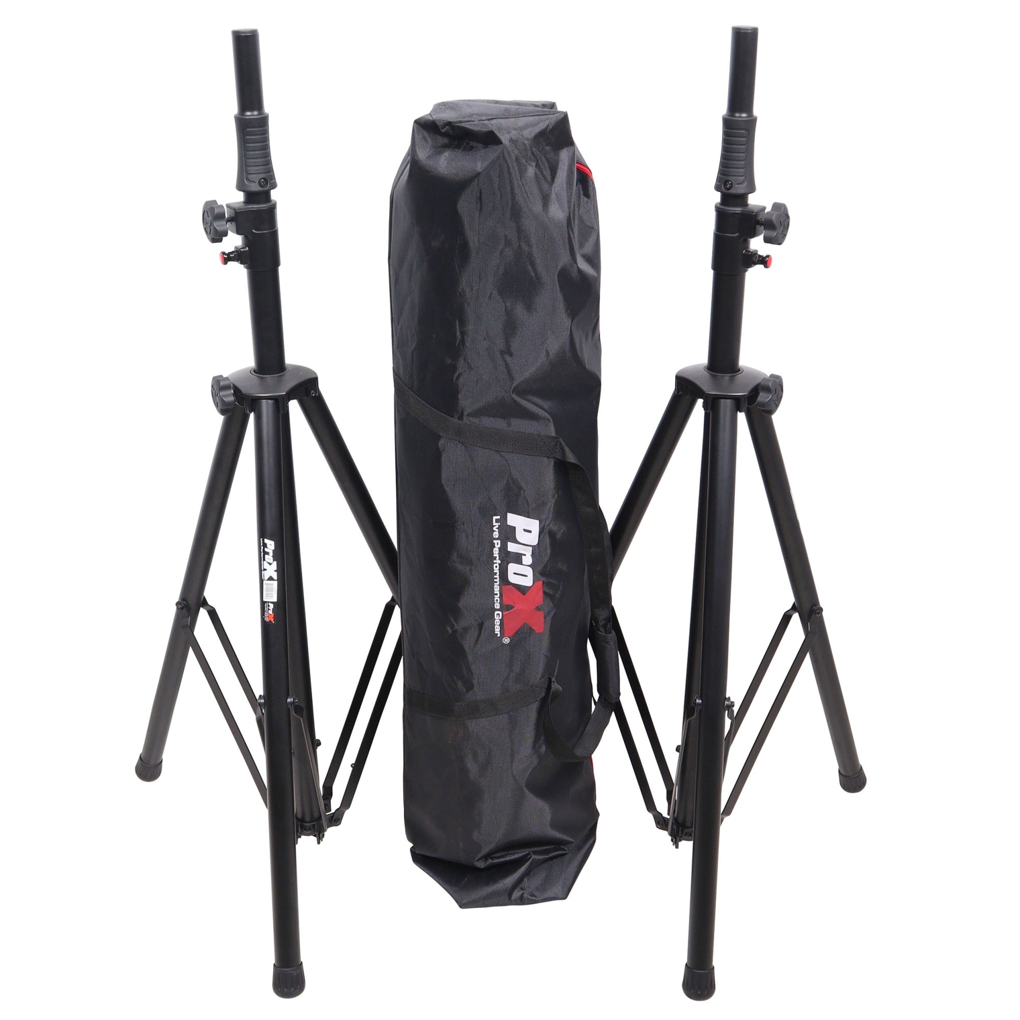 Set/2 Pro Air Speaker stand in Black w/ Carry Bags