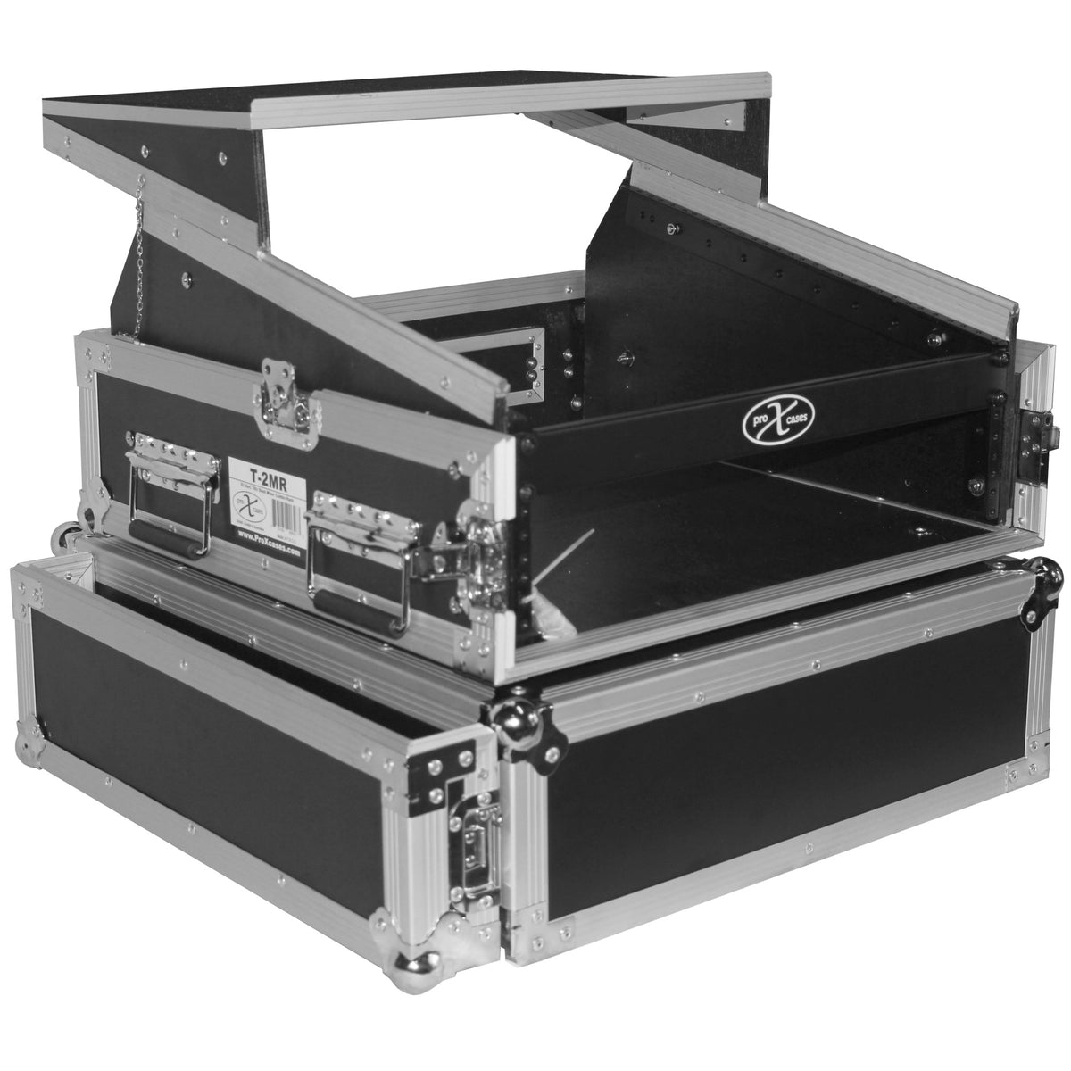 Pro-X T-2MRLT MK2 2U Rack 10U Top Mixer DJ Combo Flight Case with Lapt ...