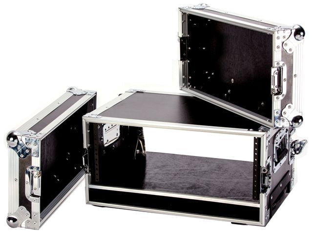 Fly Drive Case For 4U Space Standard Low Profile Dj 19-In Amplifier Or Effects Units Or Similarly Sized Equipment W/Laptop Shelf