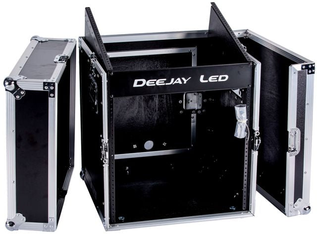 Fly Drive Case 10U Space Slant Mixer Rack / 10 U Space Vertical Rack System With Full Ac Door