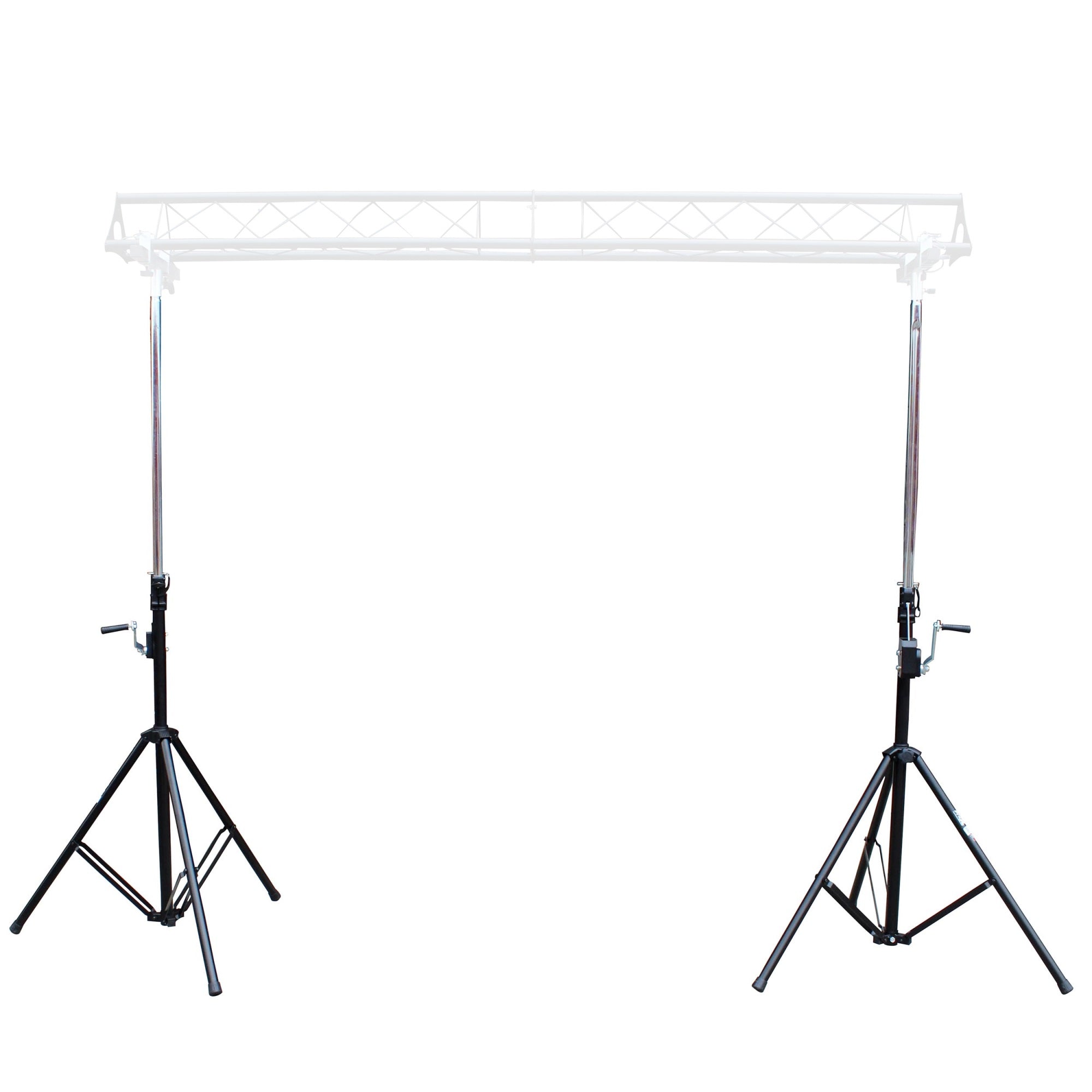 Pair Of  Two 9.5 Ft 3.5 M Triangle Truss Dj Lighting Crank Up Stands