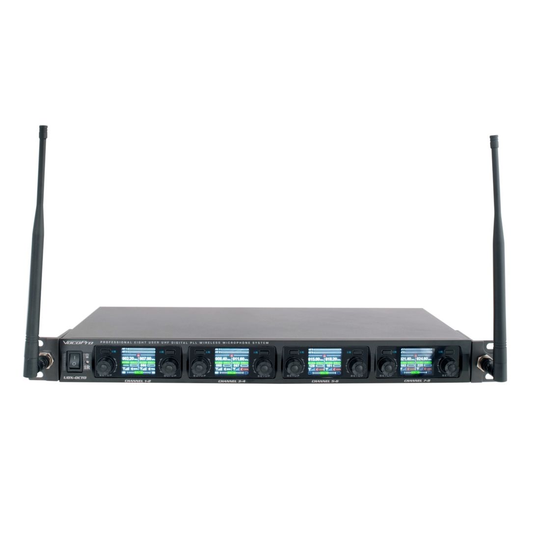 Vocopro | Udx-Octo  Professional Eight-User Digital Pll Wireless Microphone Receiver With ''Mic-On-Chip'' Technology