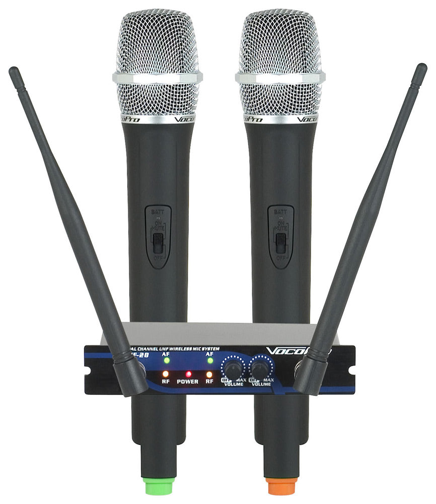 Dual Channel Uhf Wireless Microphone System