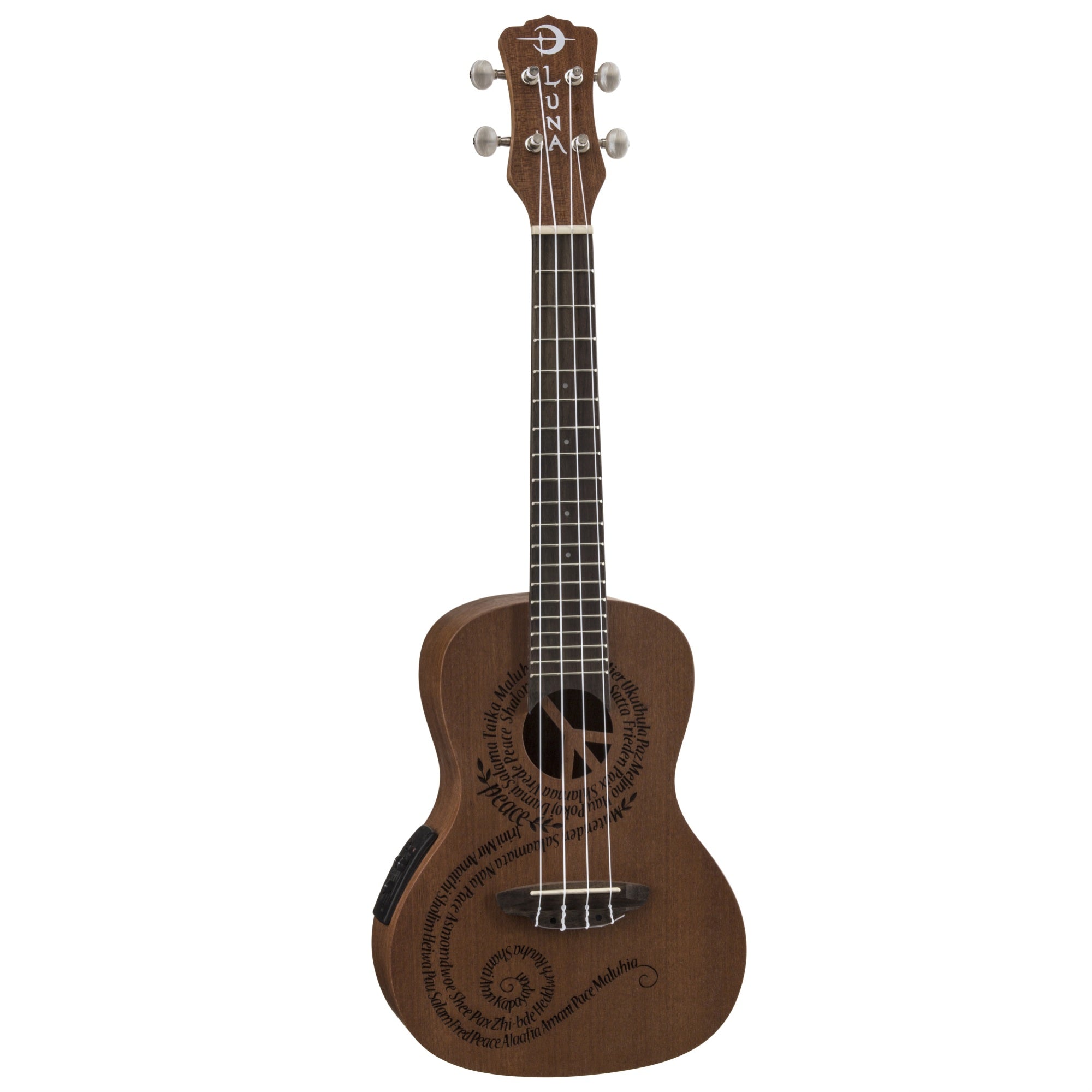 Uke Maluhia Peace Concert W/Preamp & Bag