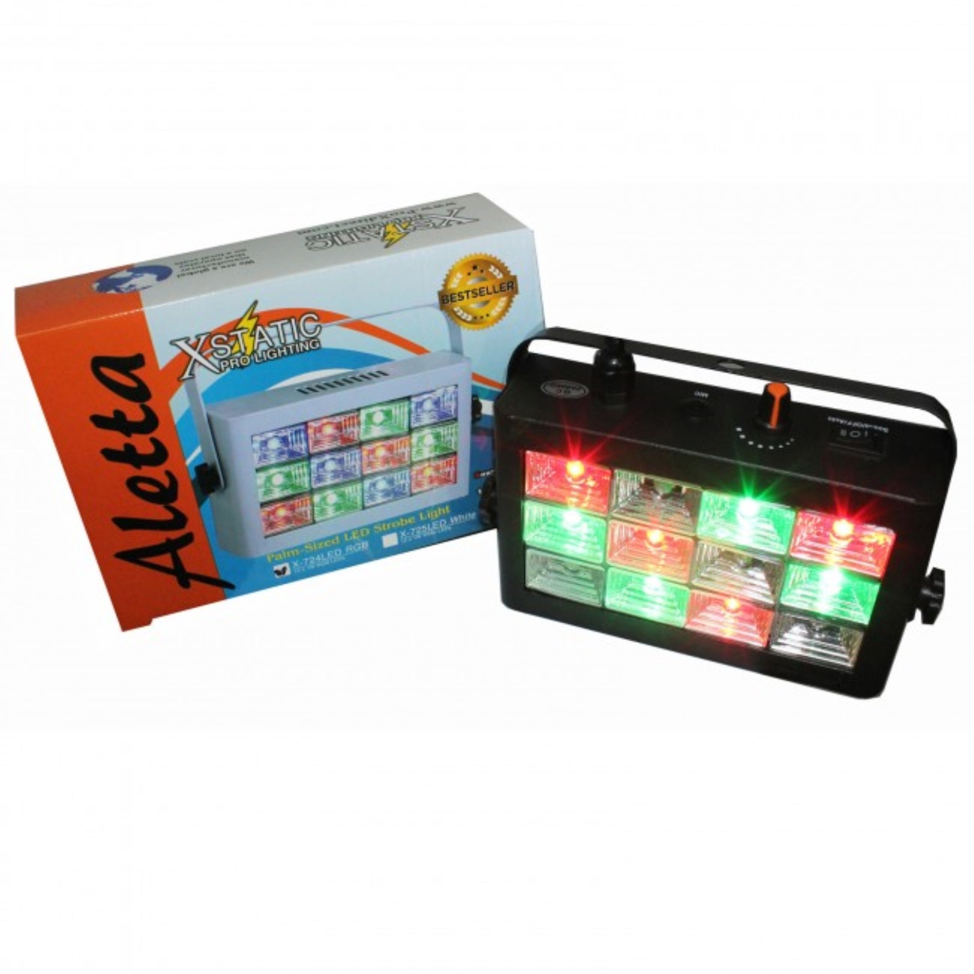 Prox X-724Led Palm Sized Aletta Led Strobe Light Rgb