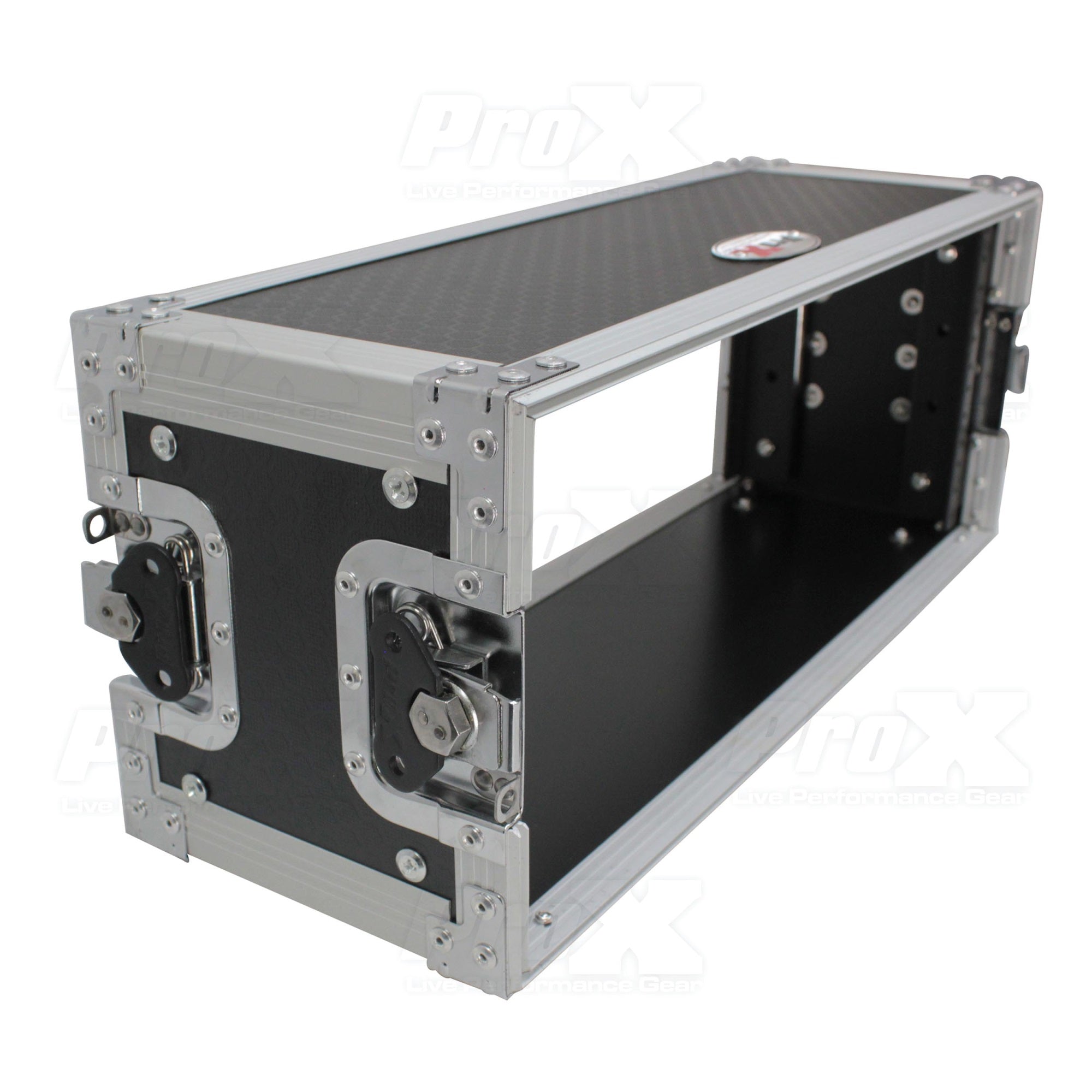 ProX X-4U7D 4U Deluxe Effects Rack  7'' Deep Rail to Rail W/Handle