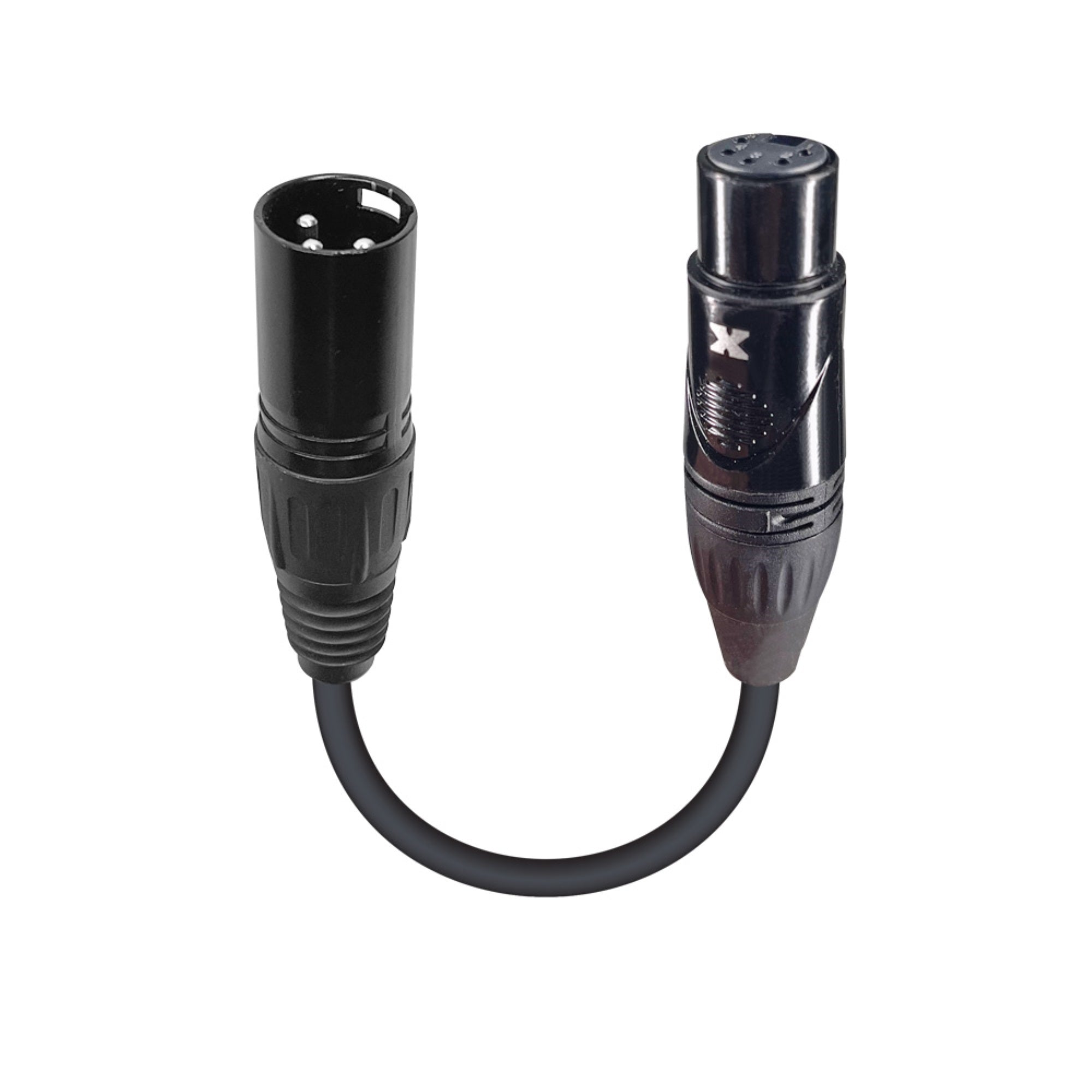 ProX XC-DMX3M5F 6 DMX Male 3-Pin to DMX Female 5-Pin Coupler Patch Cable