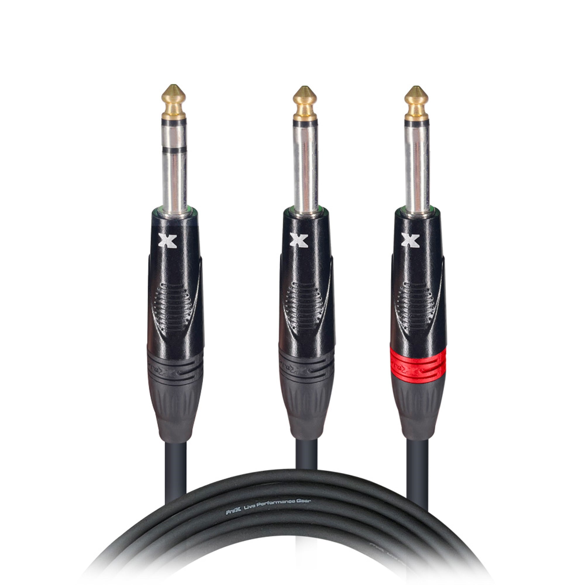 Prox Xc-Syp10 10 Ft. Unbalanced Trs-M Stereo To Dual Ts High Performance Audio Y Cable