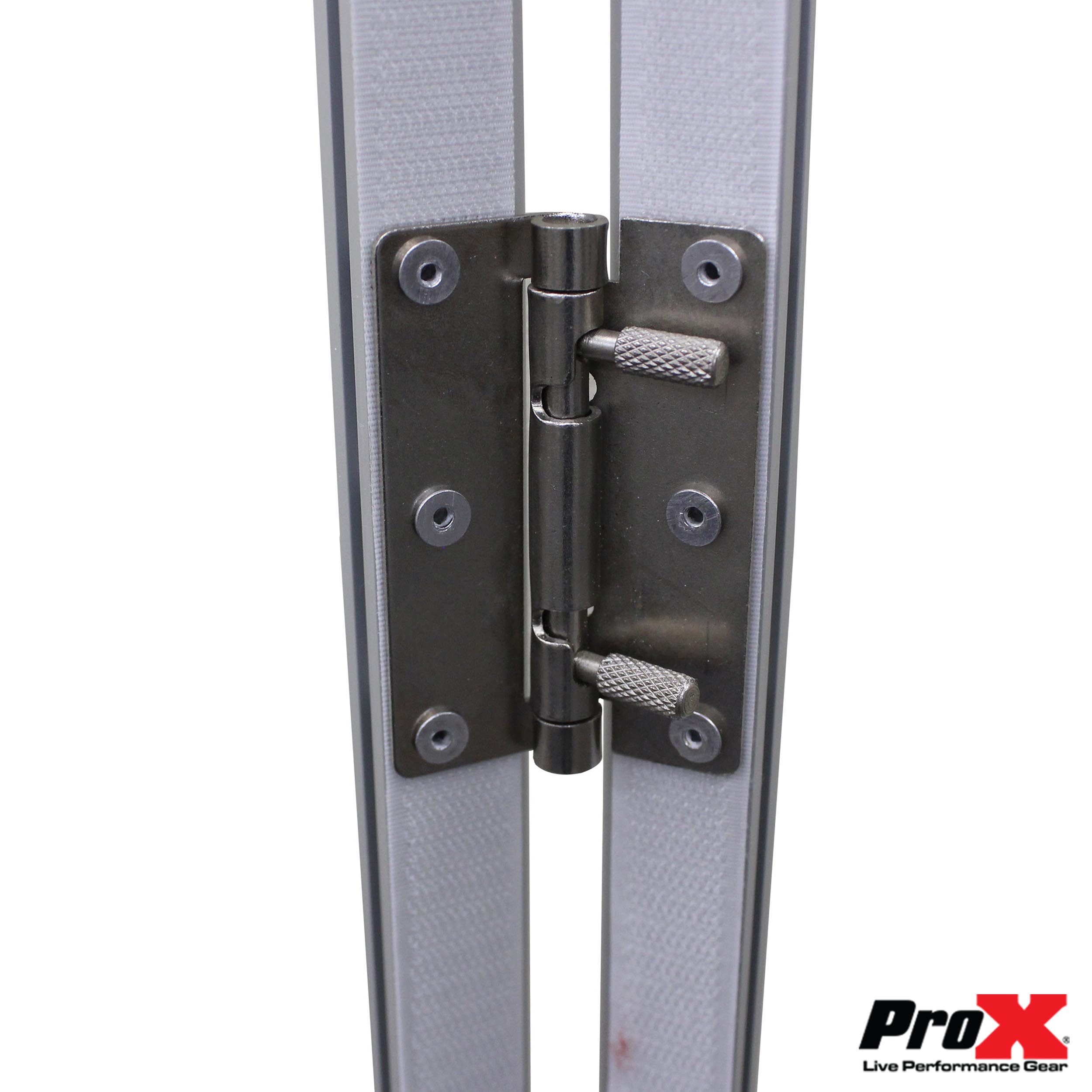 ProX XF-5X3048S 5 Panel White Frame DJ Facade W-Stainless Quick Release 180 Deg. Hinges