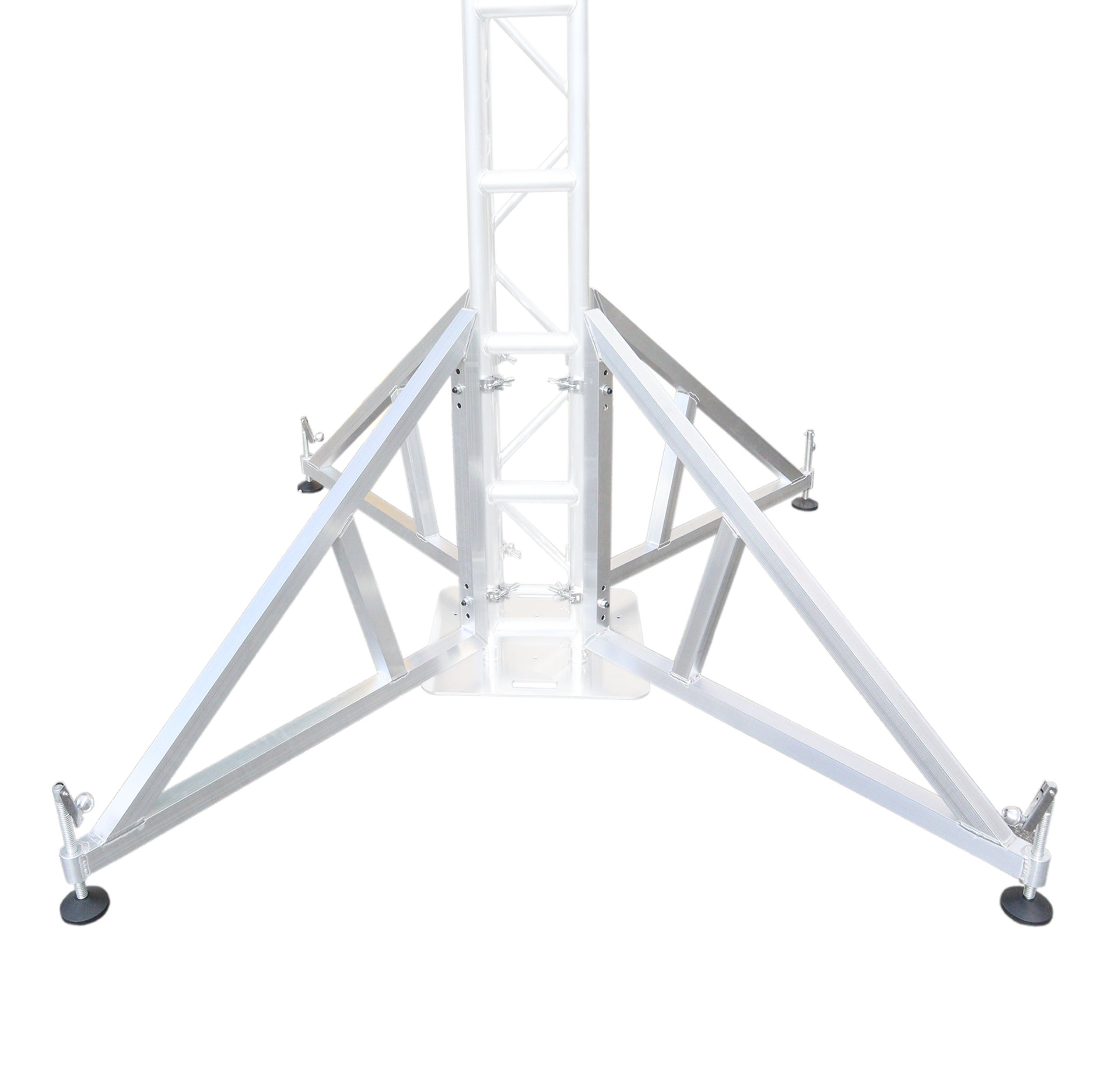 Pair of Vertical truss towers outrigger Leg Stabilizers with 2 clamps for F34 and 12 Bolted Truss 2 Pipe Diameter