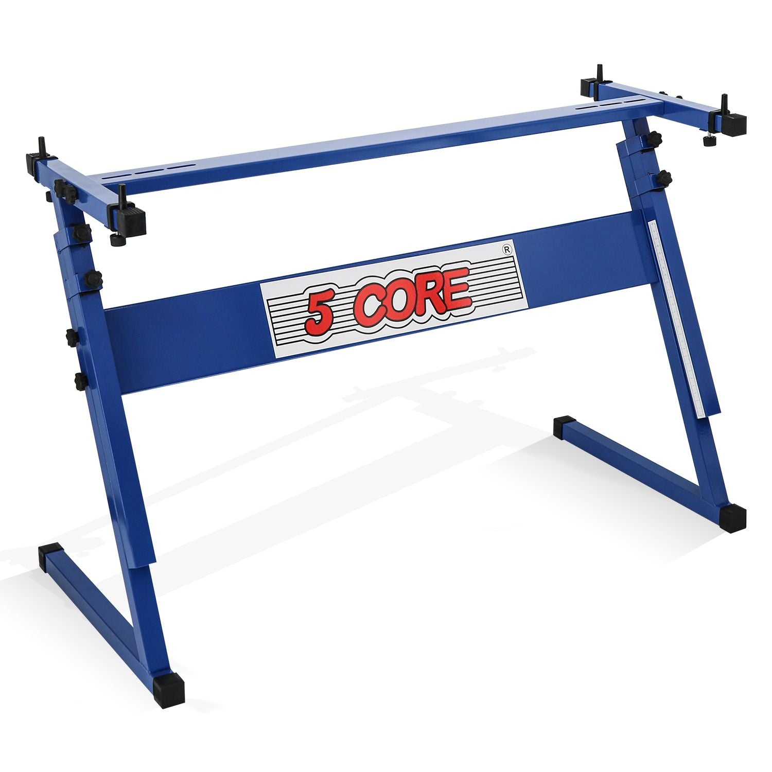 5 CORE Keyboard Stand Z Style Adjustable Electric Piano Riser Foldable & Sturdy Lift Holder For 54 61 Keys Instruments Blue - KS