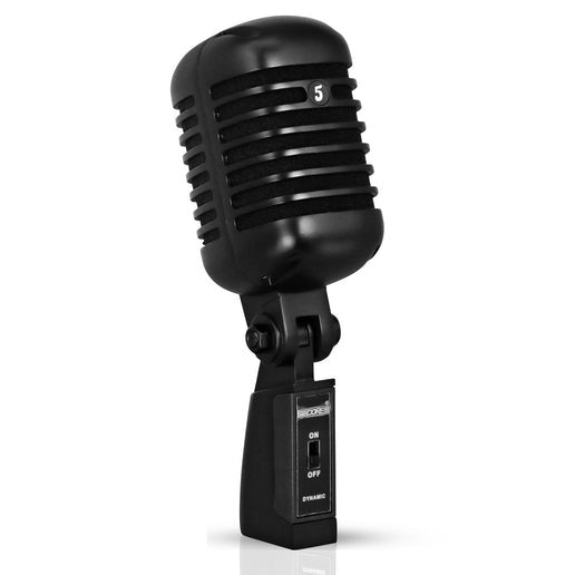 5Core Vintage Microphone Classic Dynamic Professional Xlr Studio Retro Style Mic Black - Rtro Mic Blk