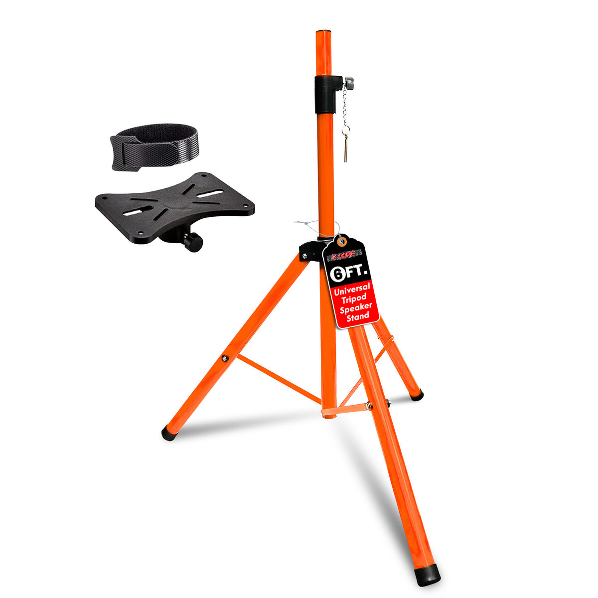 5 Core Speaker Stand Tripod Floor Tall Adjustable Up To 72 Inch Dj Studio Monitor Stands Pole Mount - Ss Eco Org Wob