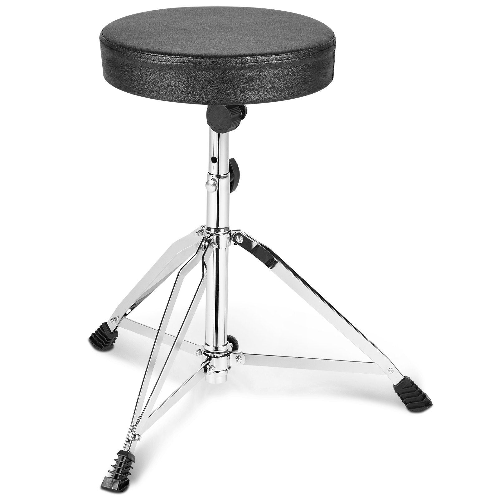 VEVOR Drum Throne, 19.3 to 23 in / 490-585 mm Height Adjustable, Padded Drum Stool Seat with Anti-Slip Feet 5A Drumsticks 330 lb