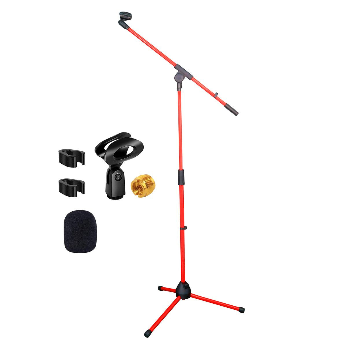 5 Core Tripod Mic Stand Heavy Duty Height Adjustable Floor Microphone Boom Arm Pedestal Para Microfono for Singing On Stage Stud