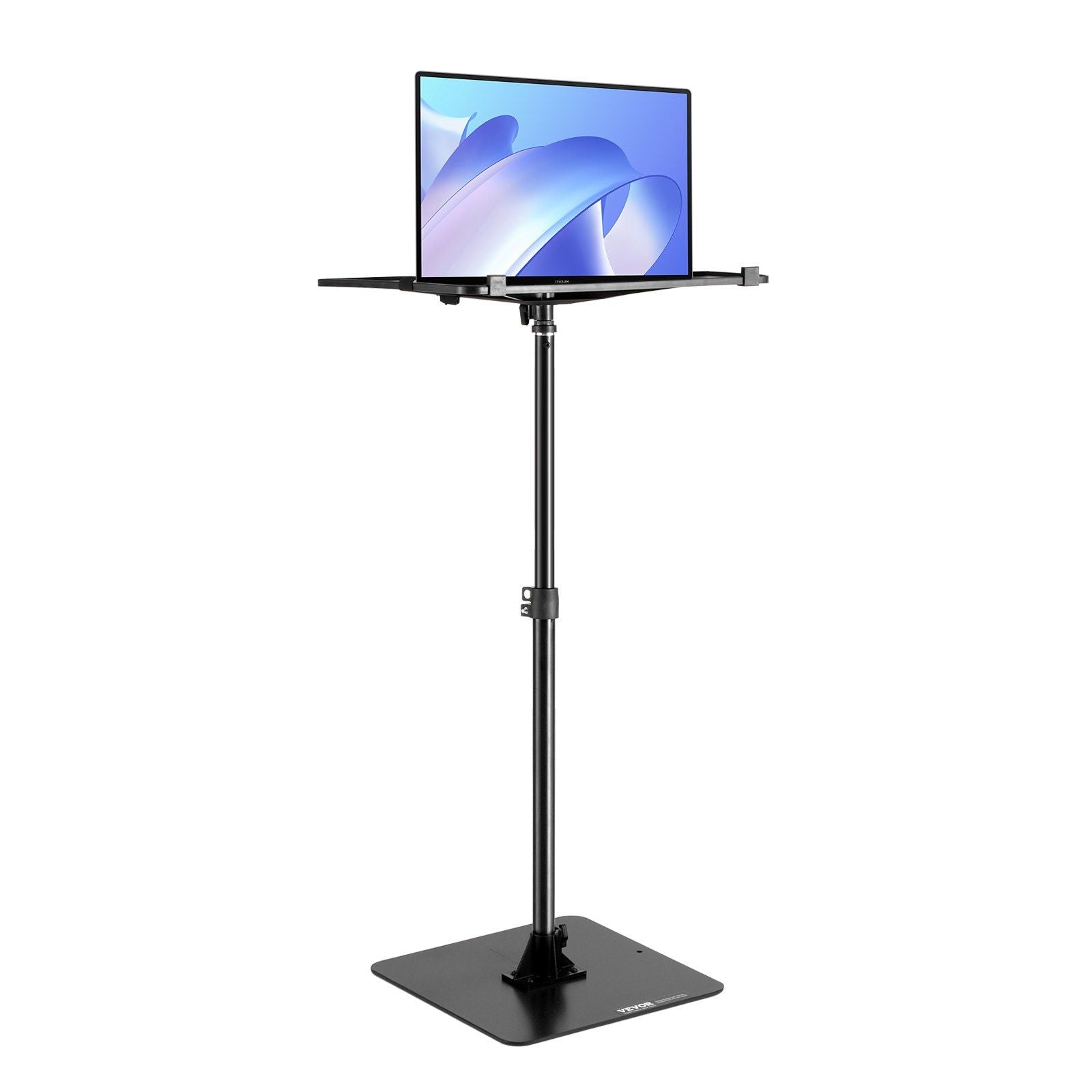 VEVOR Projector Floor Stand Adjustable Height from 30.3 to 63.4 in, DJ Equipment, Projector Mount with Tray, Ideal for Outdoor M