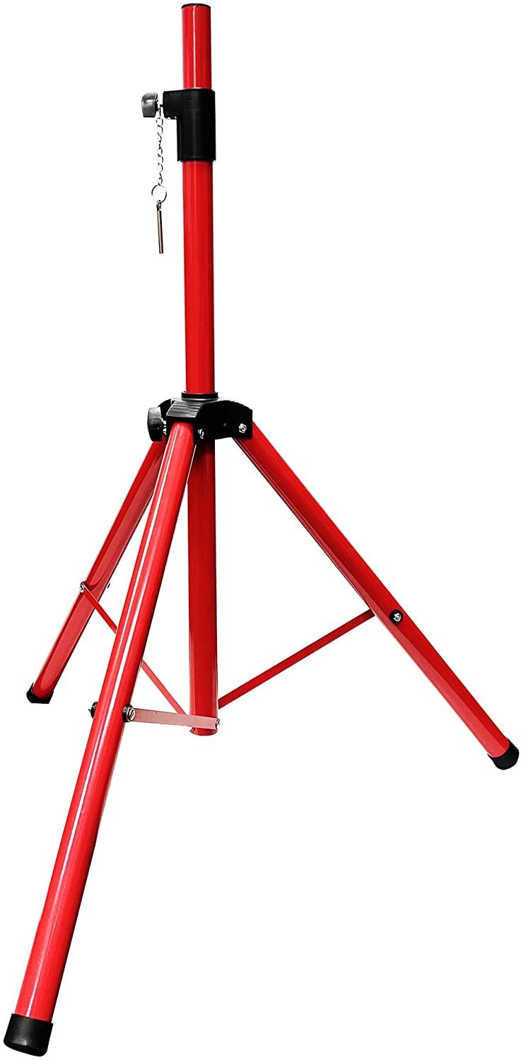 Universal PA DJ Tripod Speaker Stand Kit with Adjustable Height Constructed with Heavy Duty Durable Steel and Lightweight for Ea